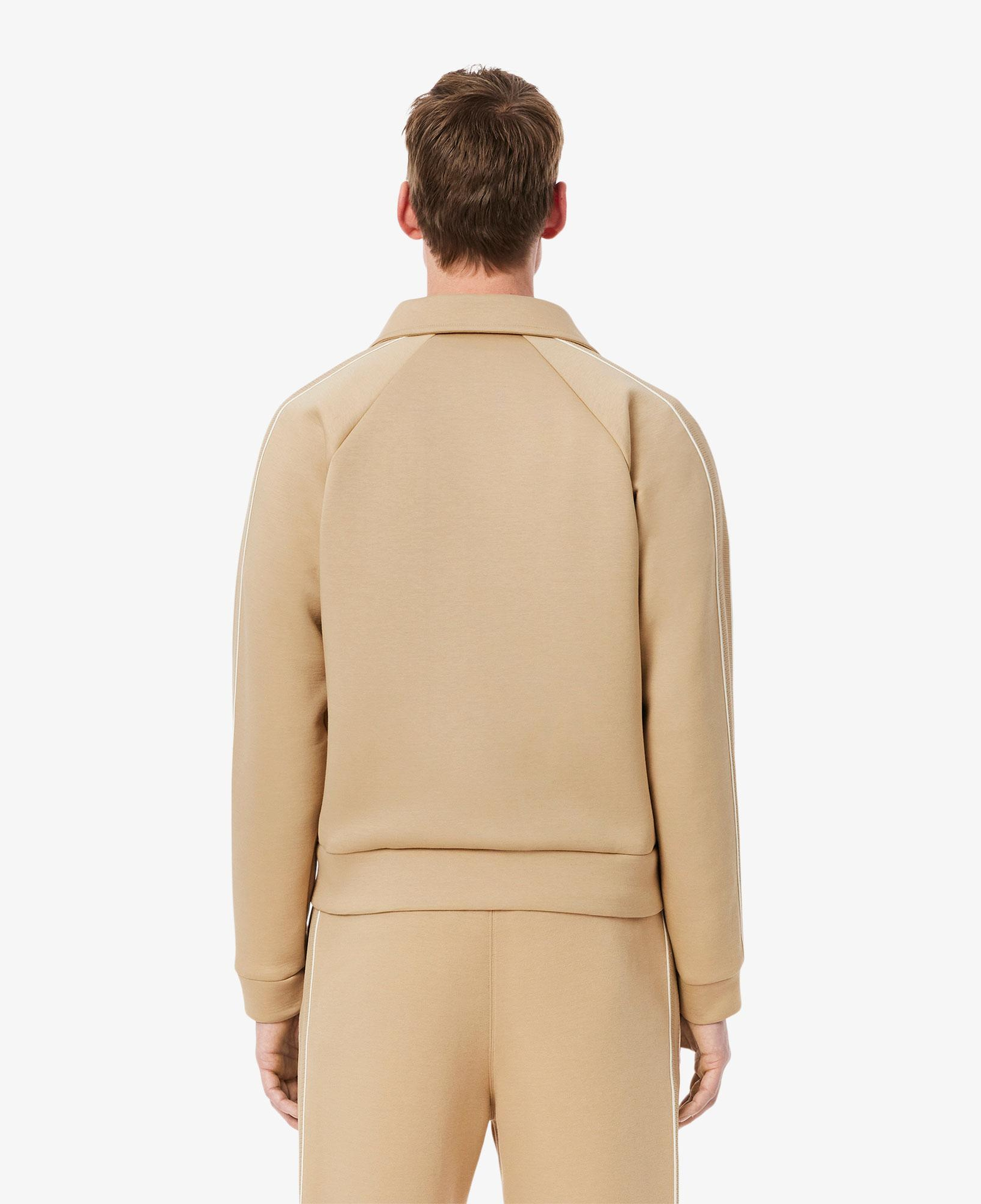 Erkek Regular Fit Fermuarlı Bej Sweatshirt