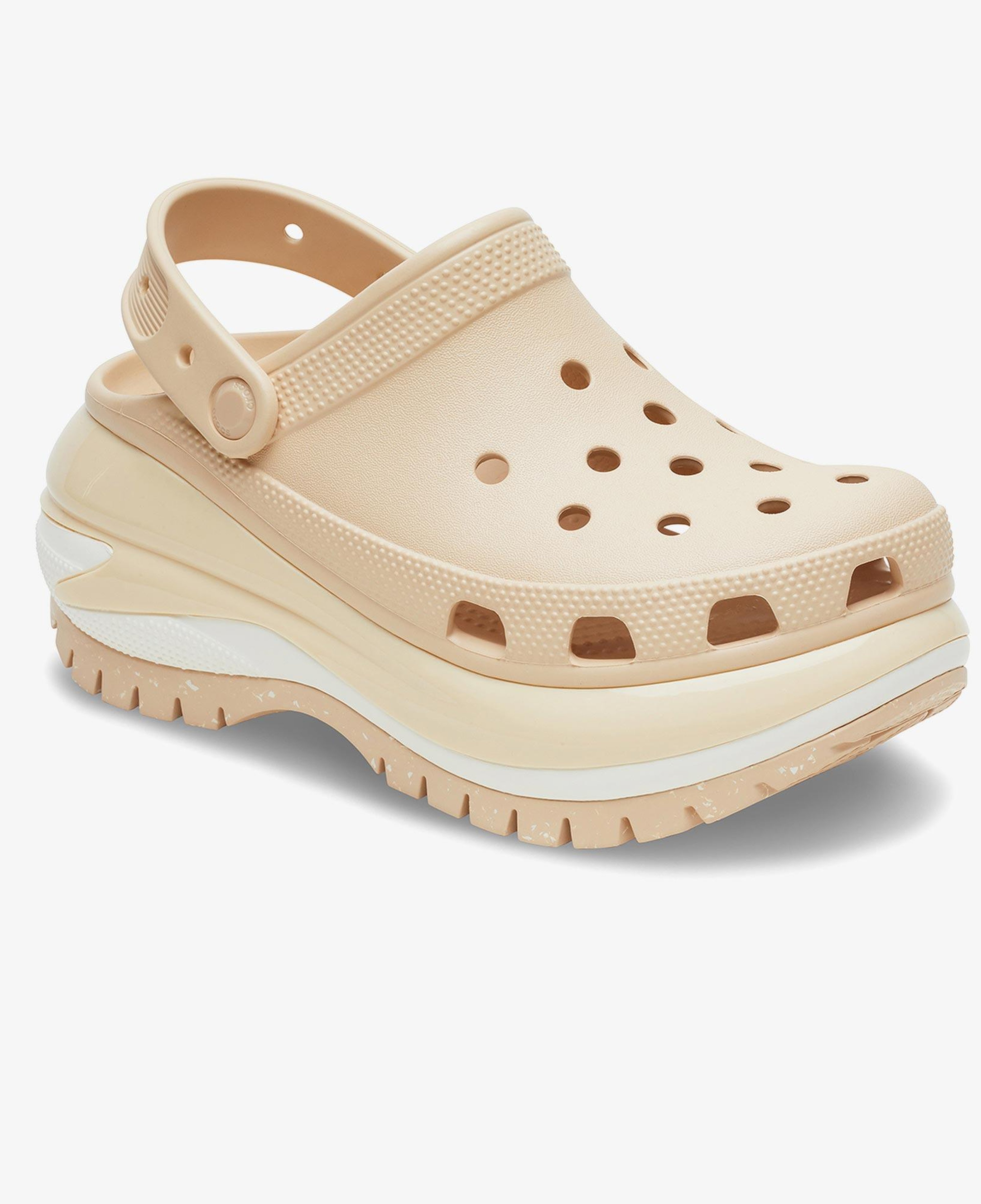 Crocs Classic Mega Crush Platform Kadın Krem Terlik