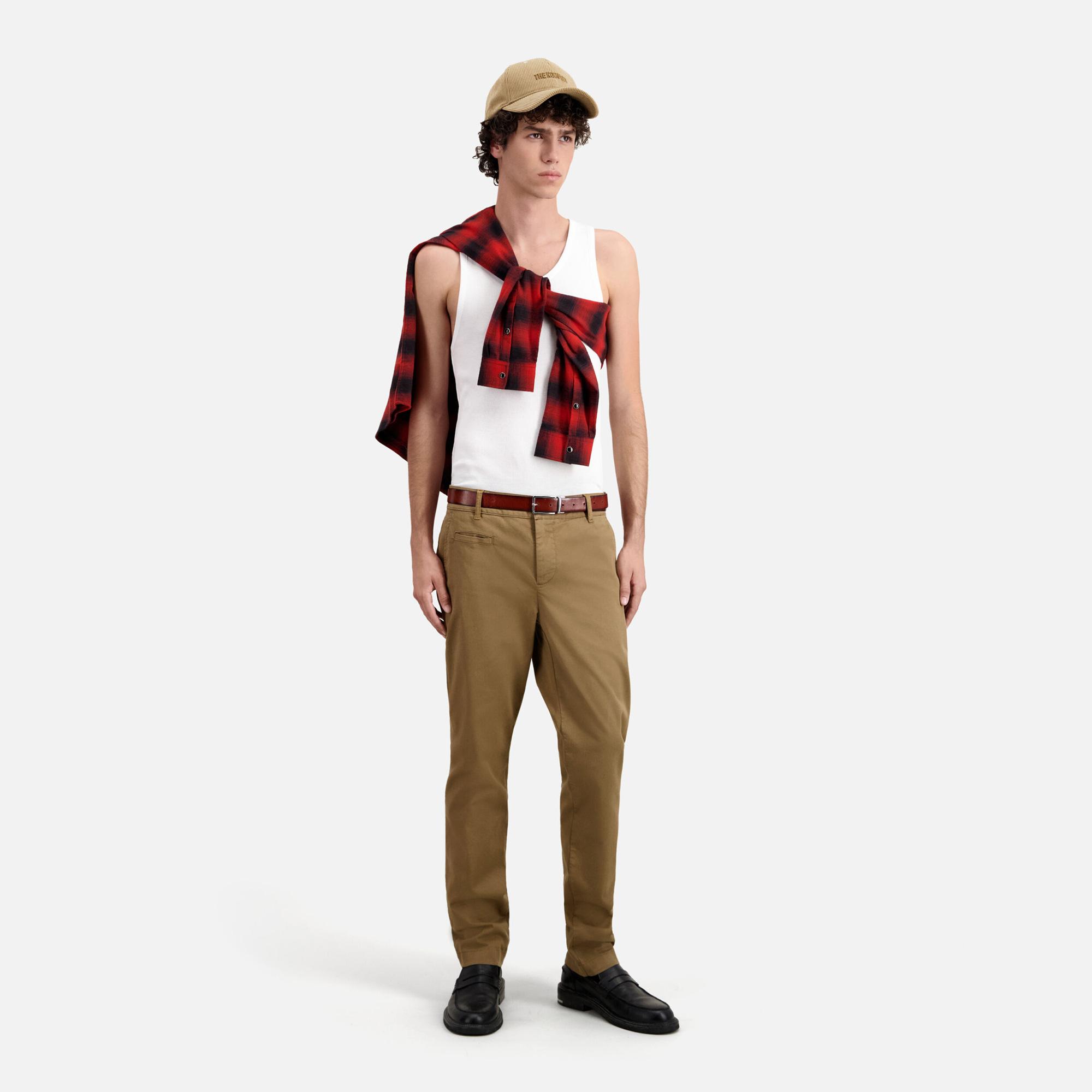 ERKEK STRAIGHT FIT BEJ PANTOLON