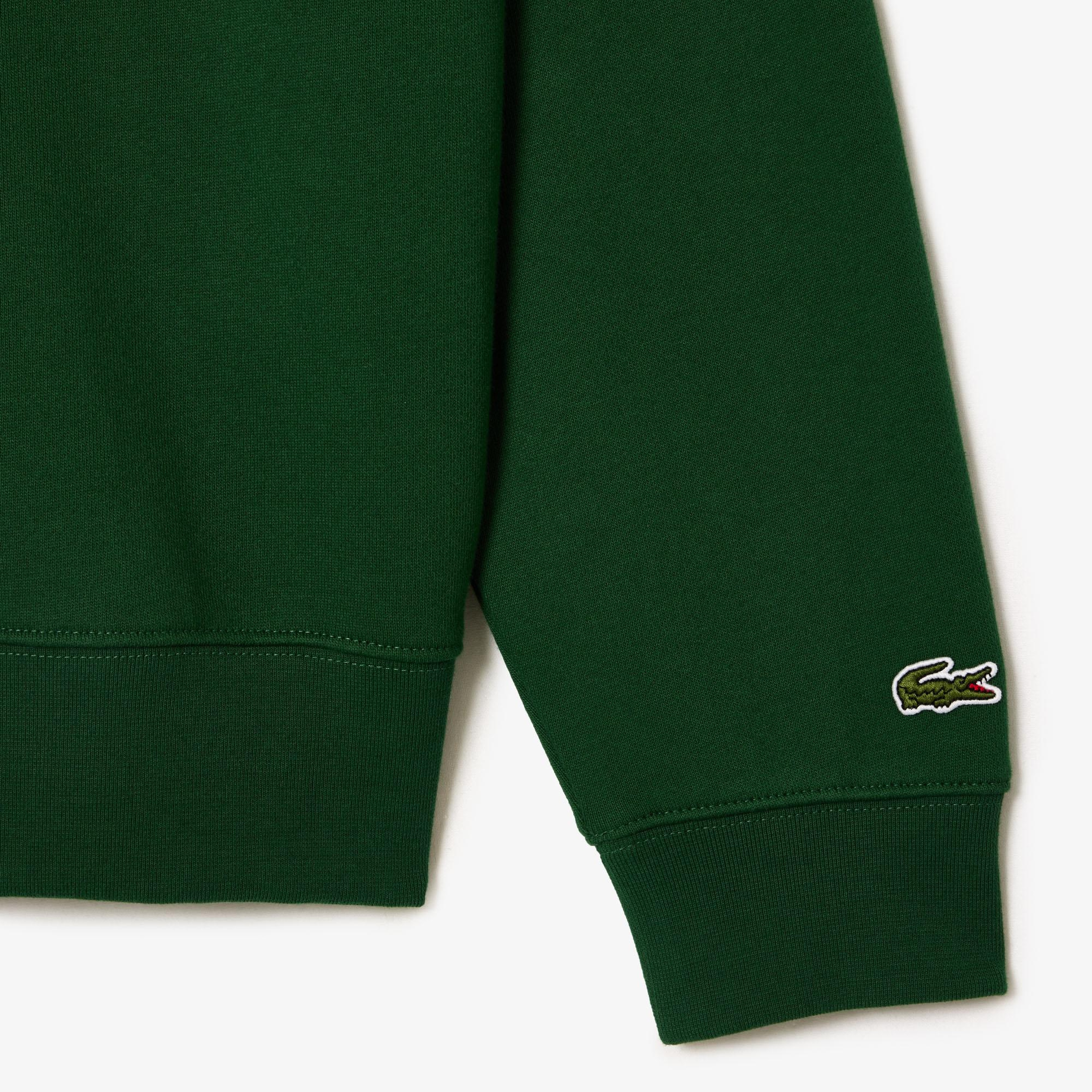 Erkek Classic Fit Kapüşonlu Yeşil Sweatshirt
