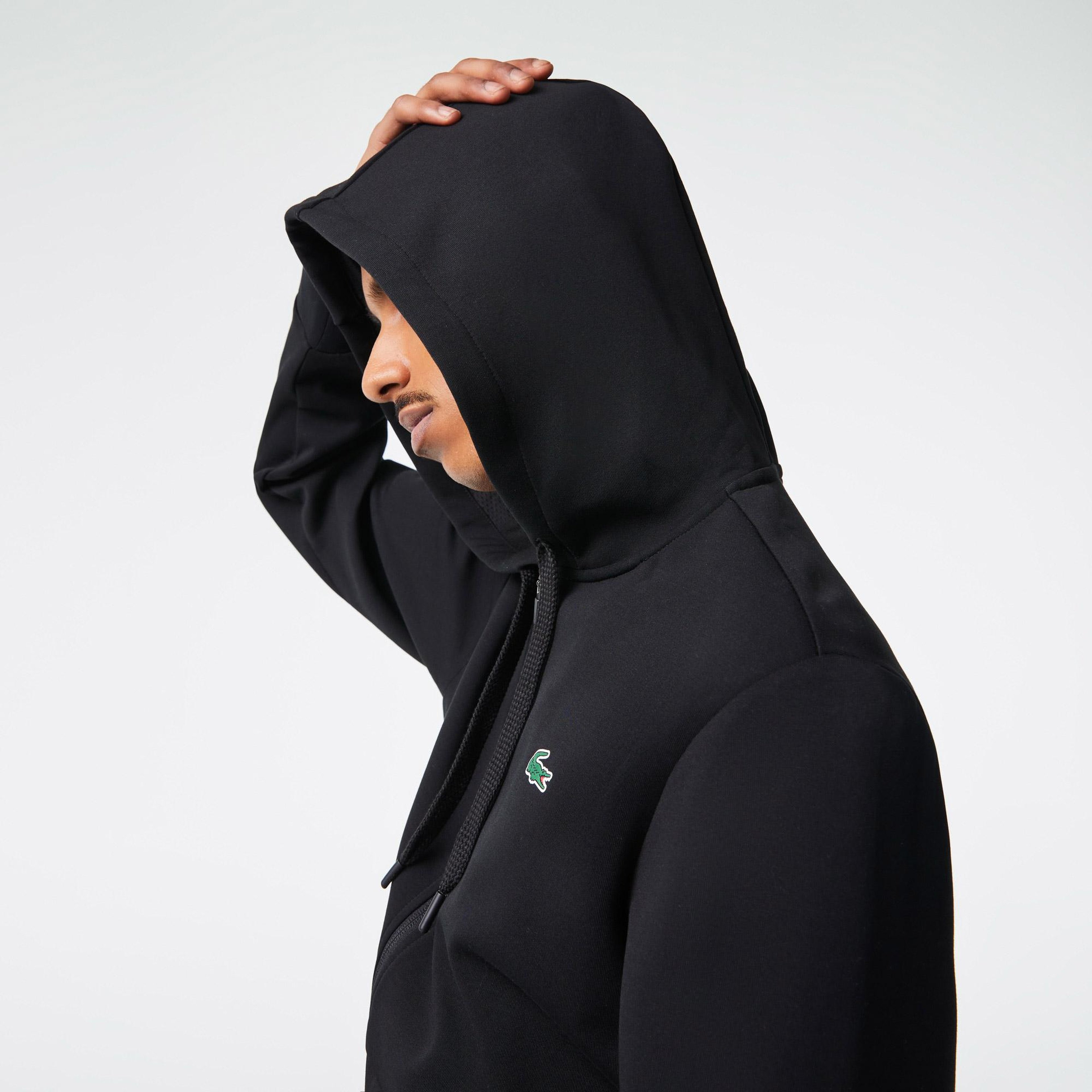 Erkek Classic Fit Kapüşonlu Siyah Sweatshirt