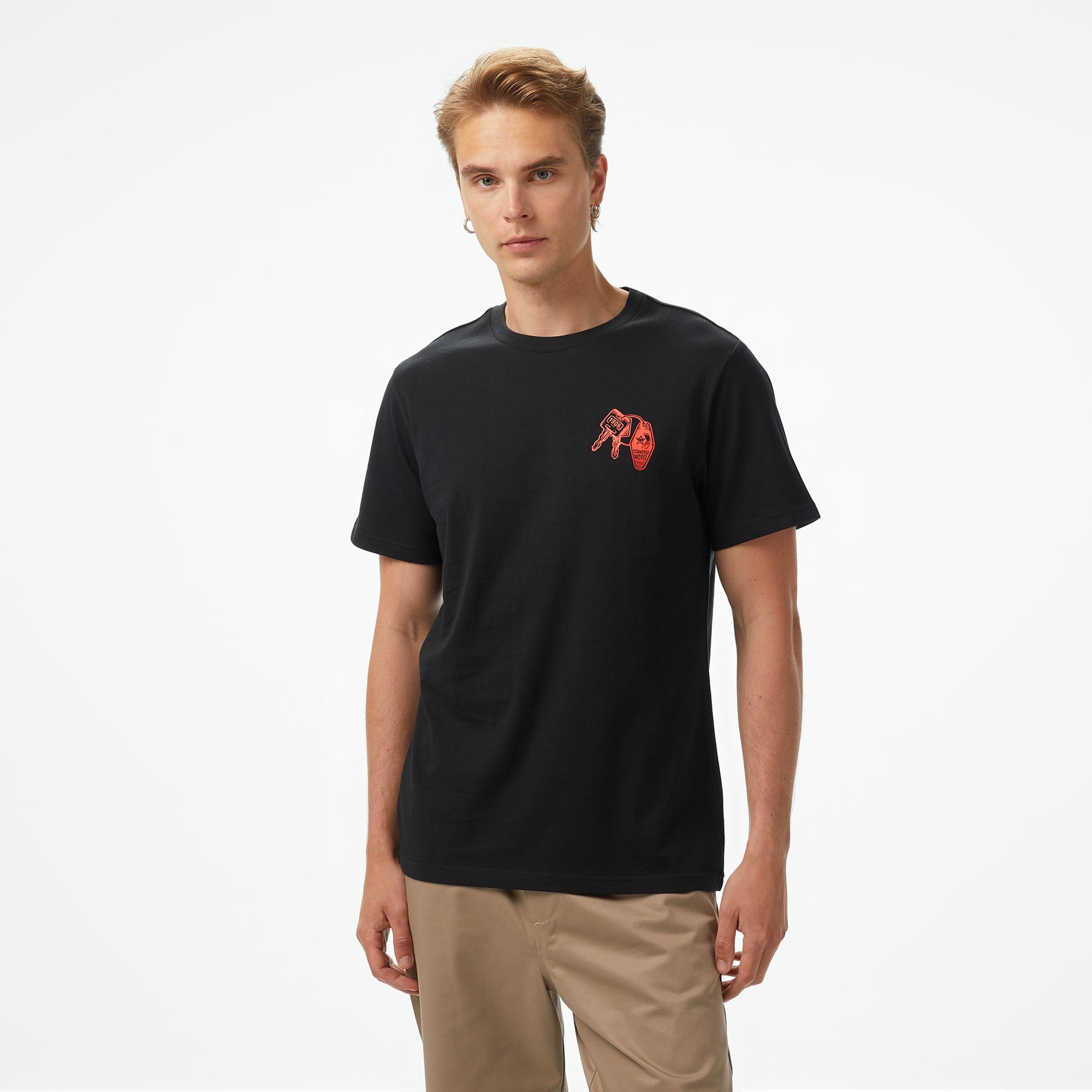 Converse Skeleton Party Erkek Siyah T-Shirt