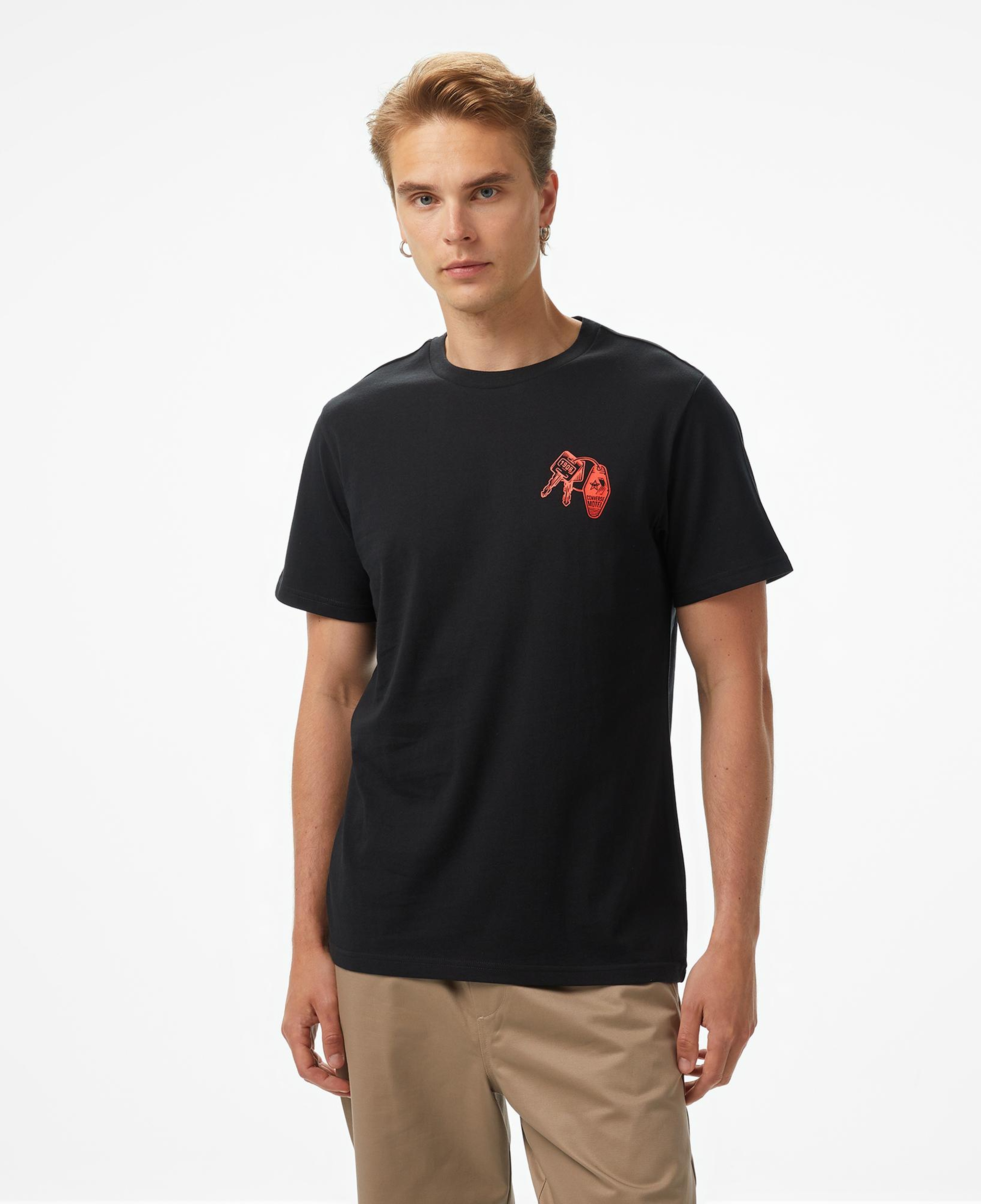 Converse Skeleton Party Erkek Siyah T-Shirt