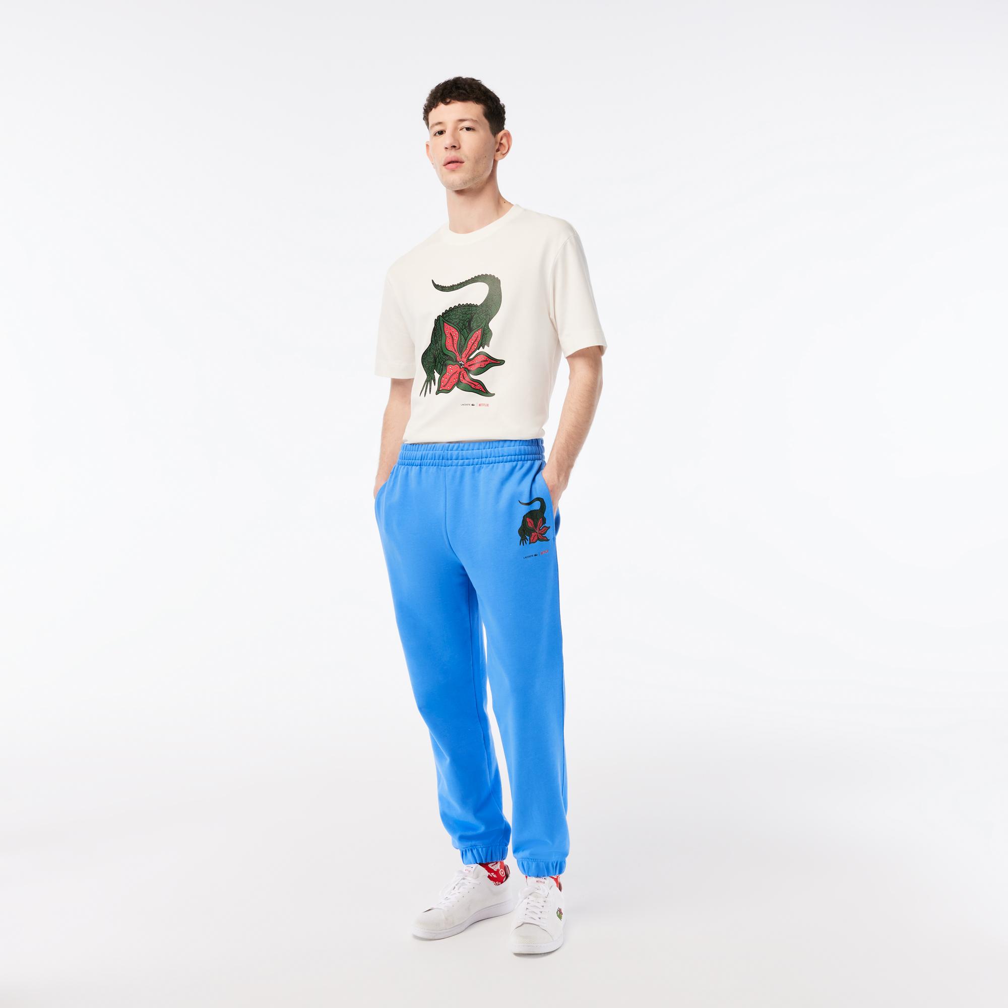 Netflix Erkek Regular Fit Baskılı Mavi Eşofman Altı