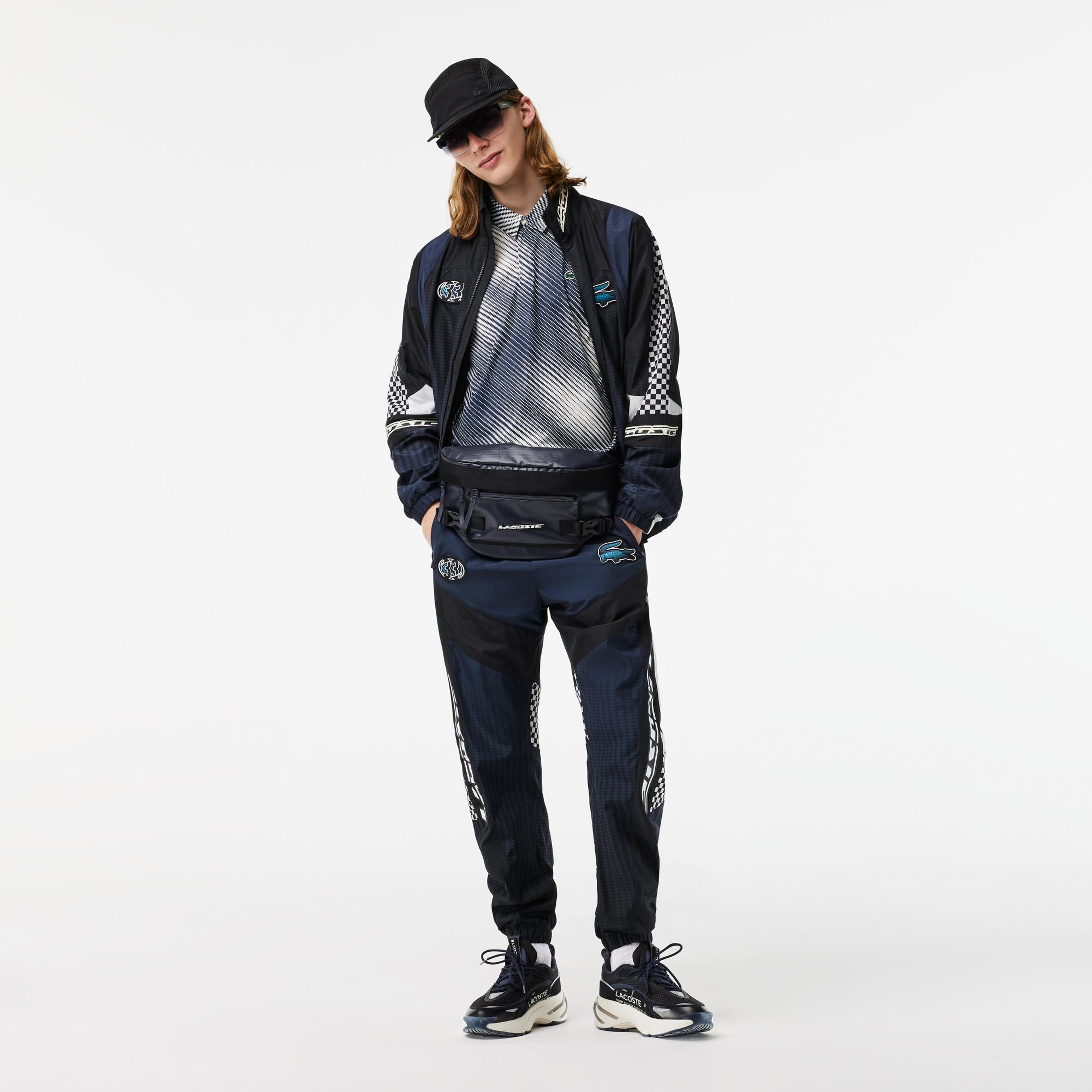 Active Erkek Tapered Fit Baskılı Siyah Eşofman Altı