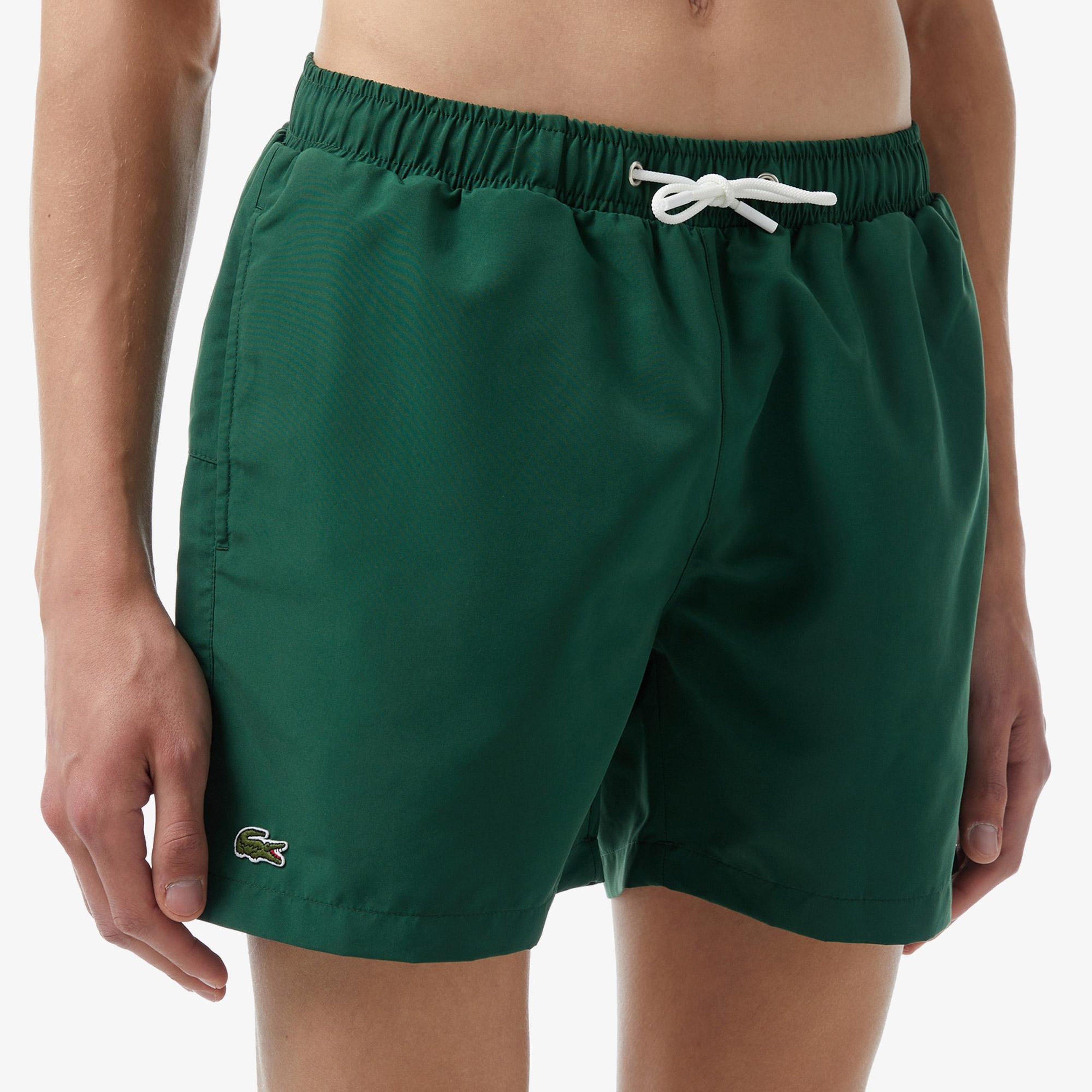 Lacoste Baskılı Erkek Yeşil Deniz Şortu