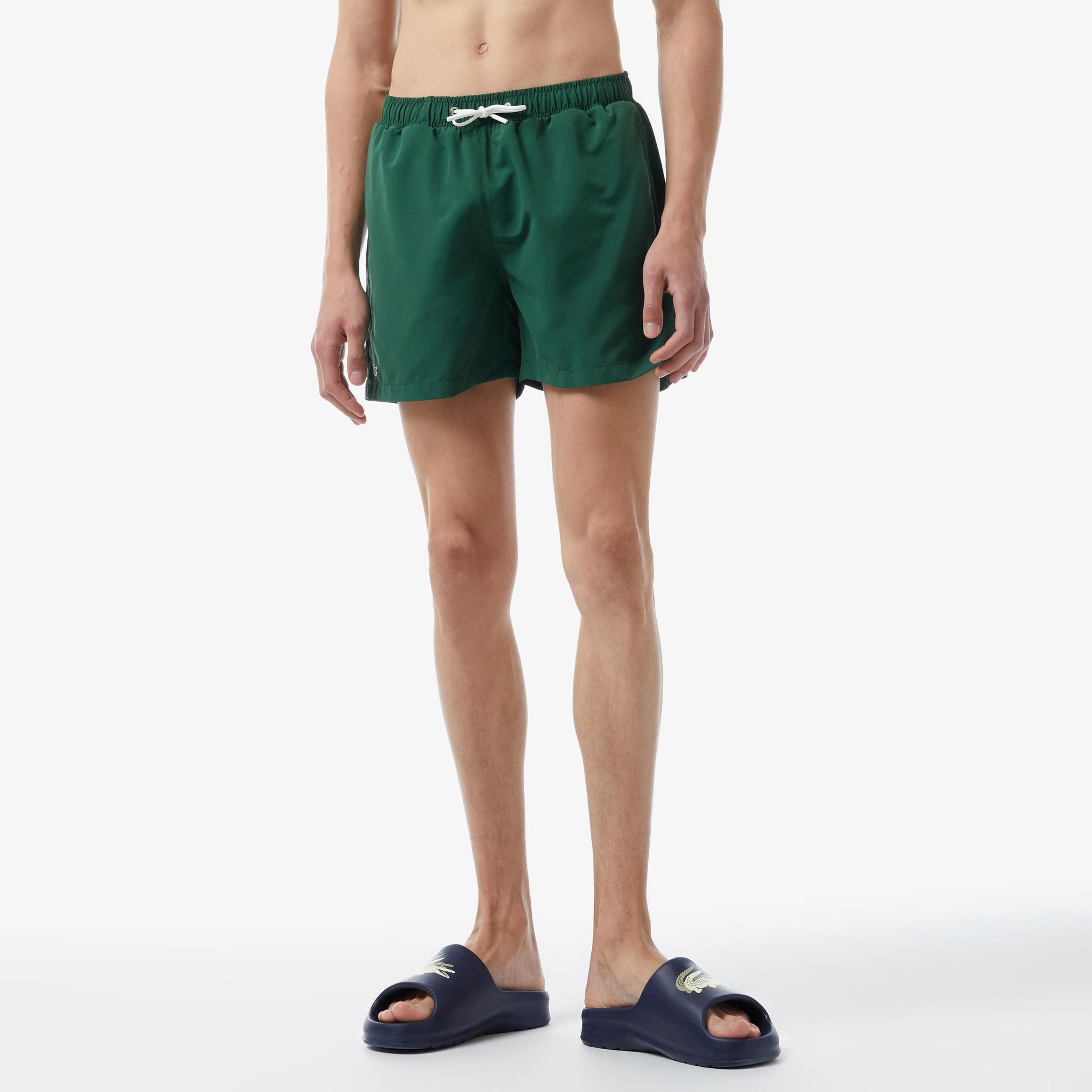 Lacoste Baskılı Erkek Yeşil Deniz Şortu