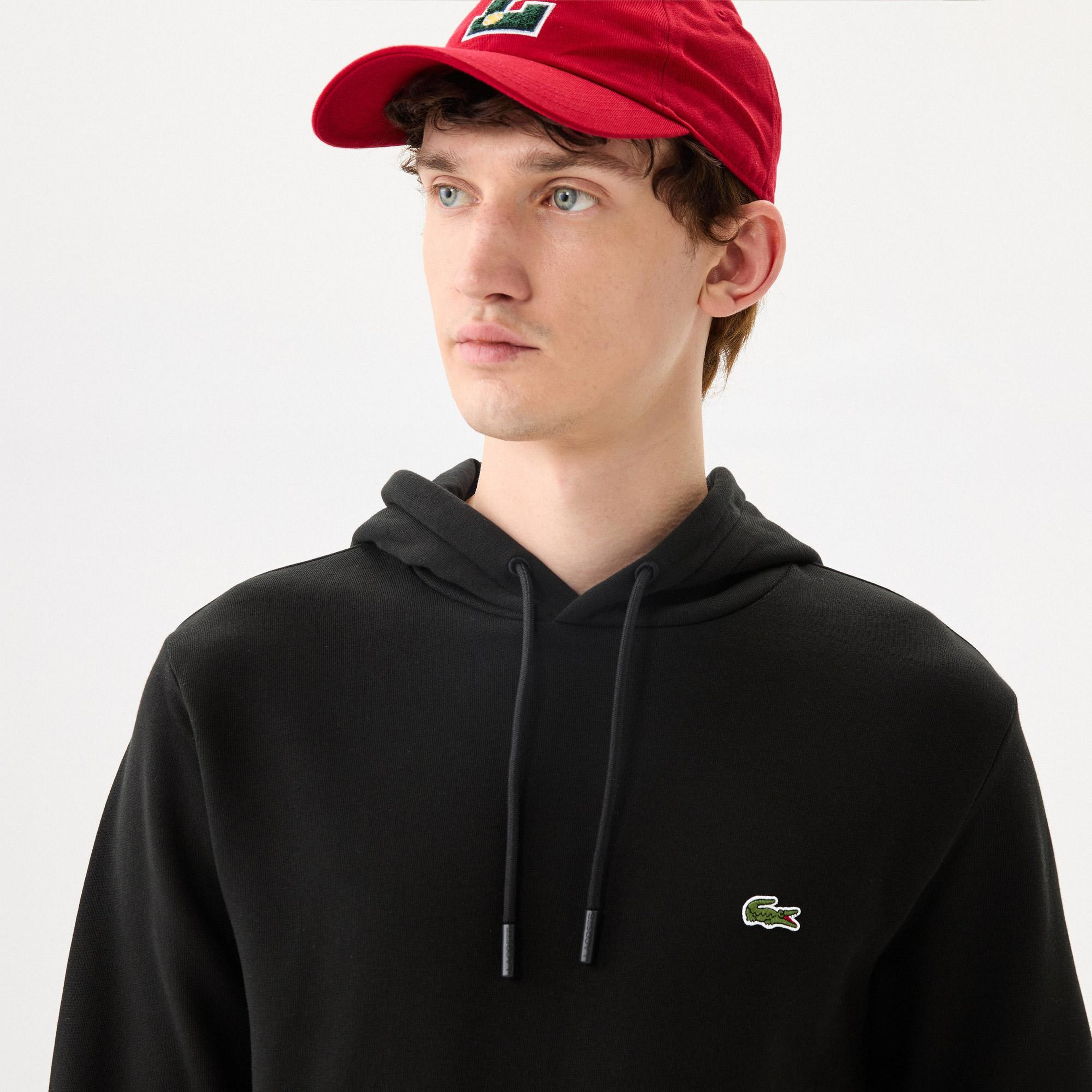 Erkek Classic Fit Kapüşonlu Siyah Sweatshirt
