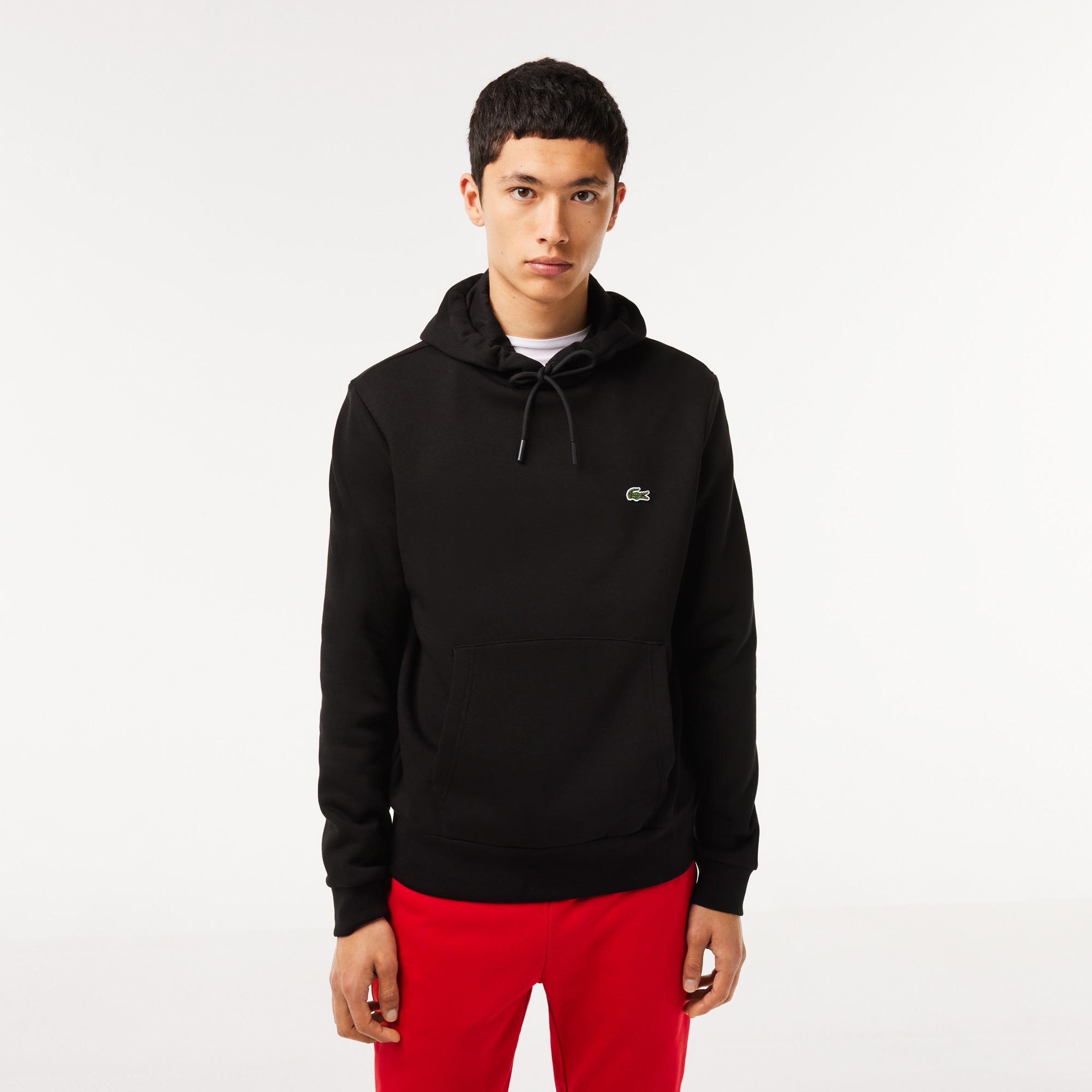 Erkek Classic Fit Kapüşonlu Siyah Sweatshirt