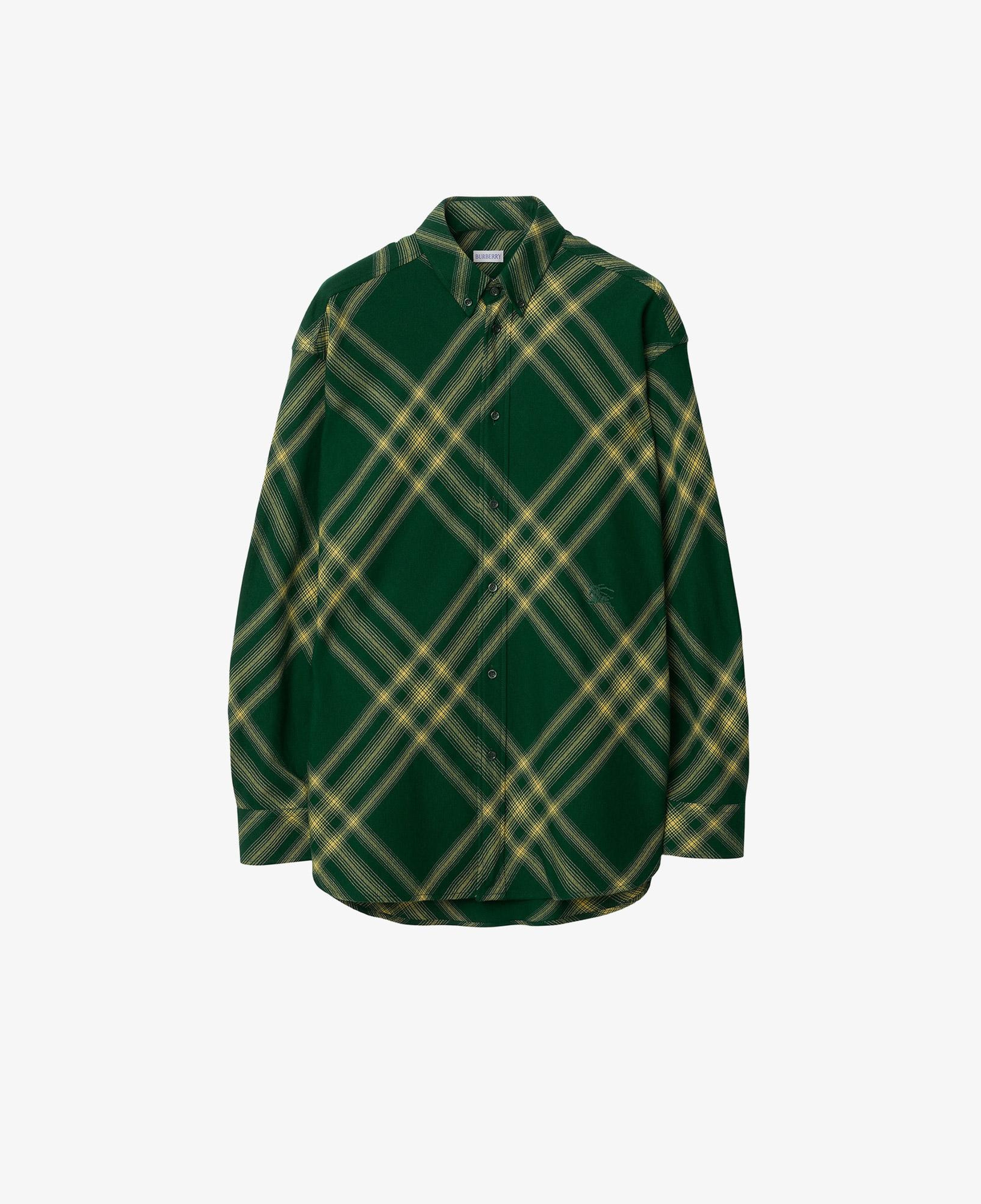 Burberry Erkek Yeşil Yün Gömlek