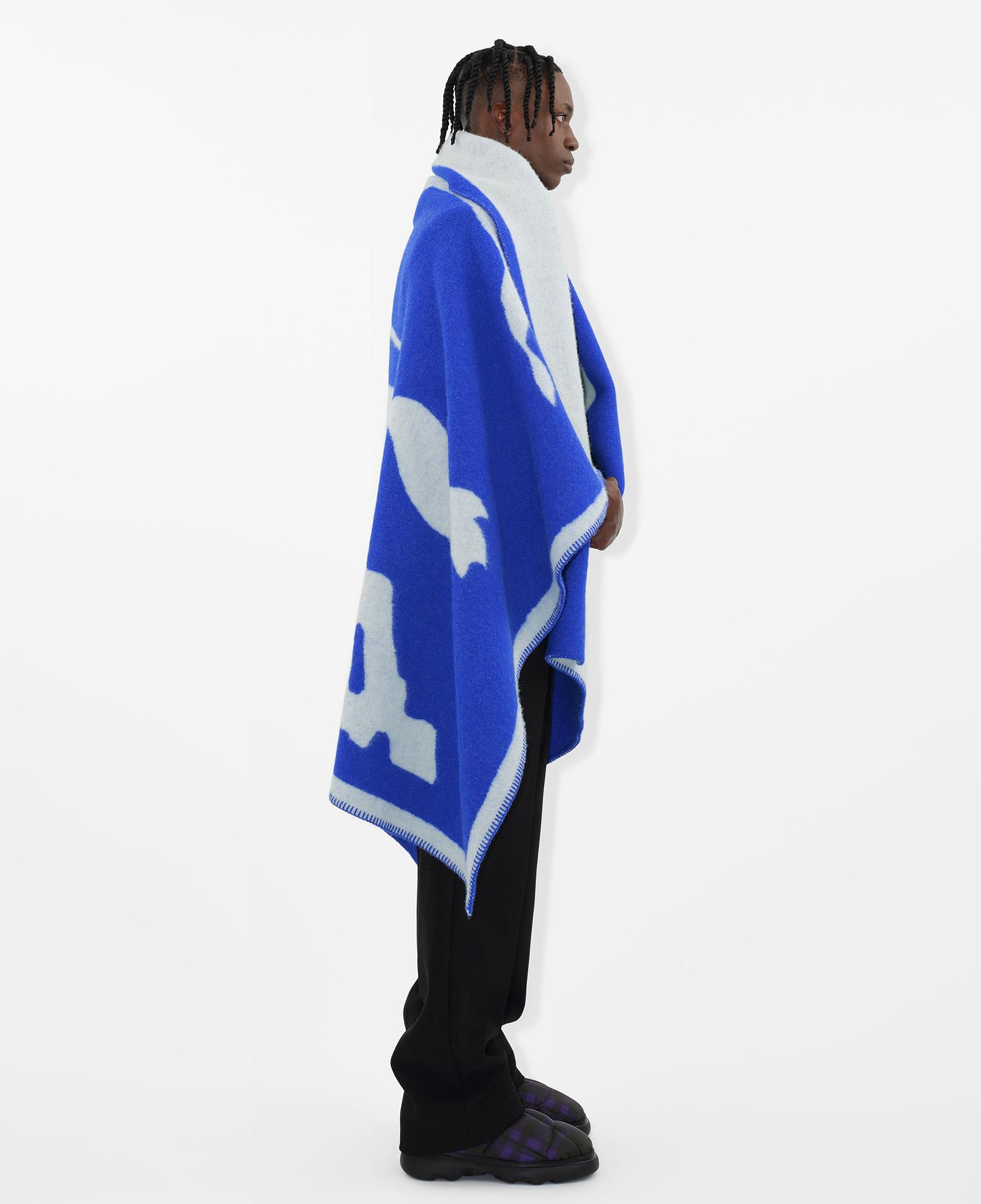 Burberry Unisex Mavi Yün Battaniye