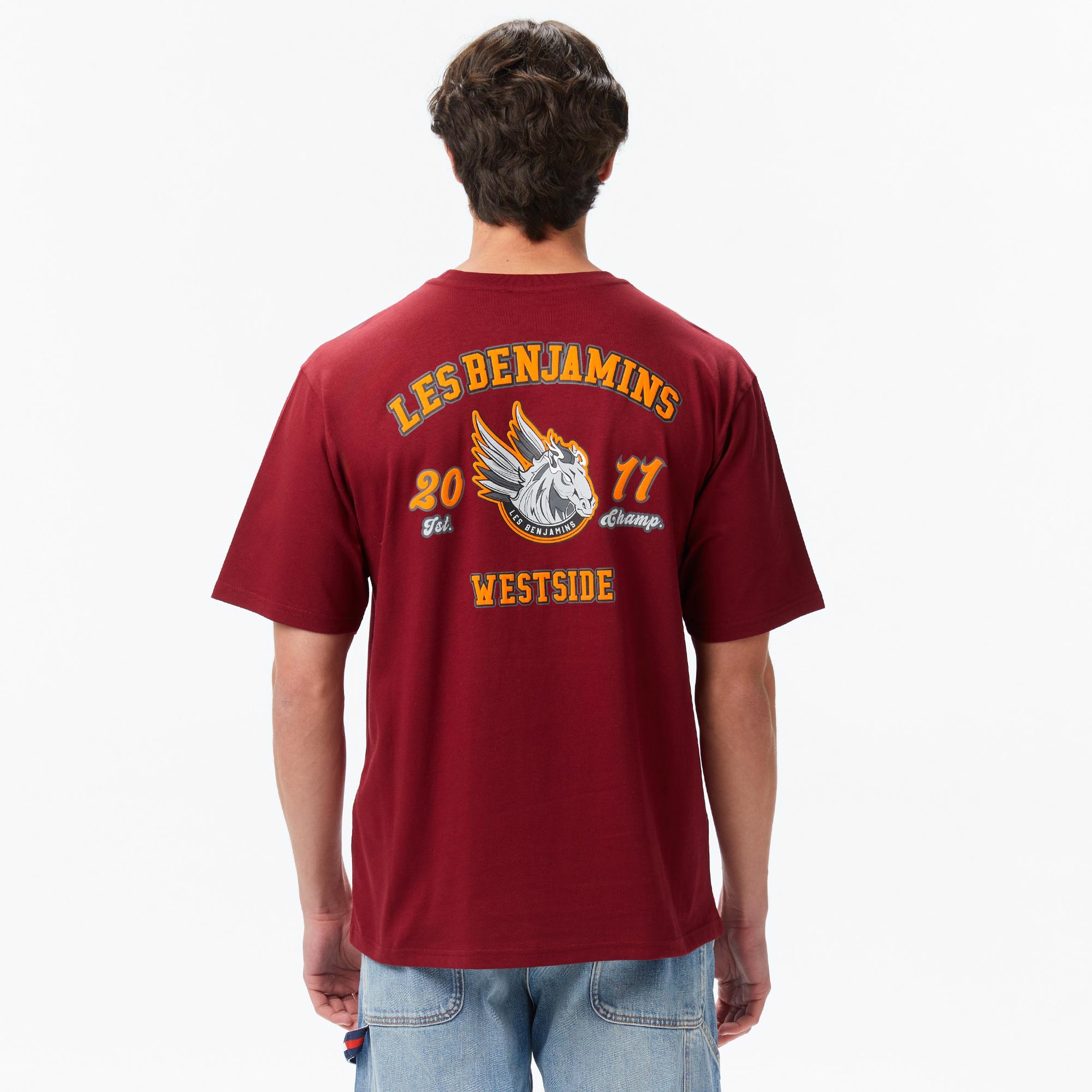 Les Benjamins Erkek Bordo T-Shirt