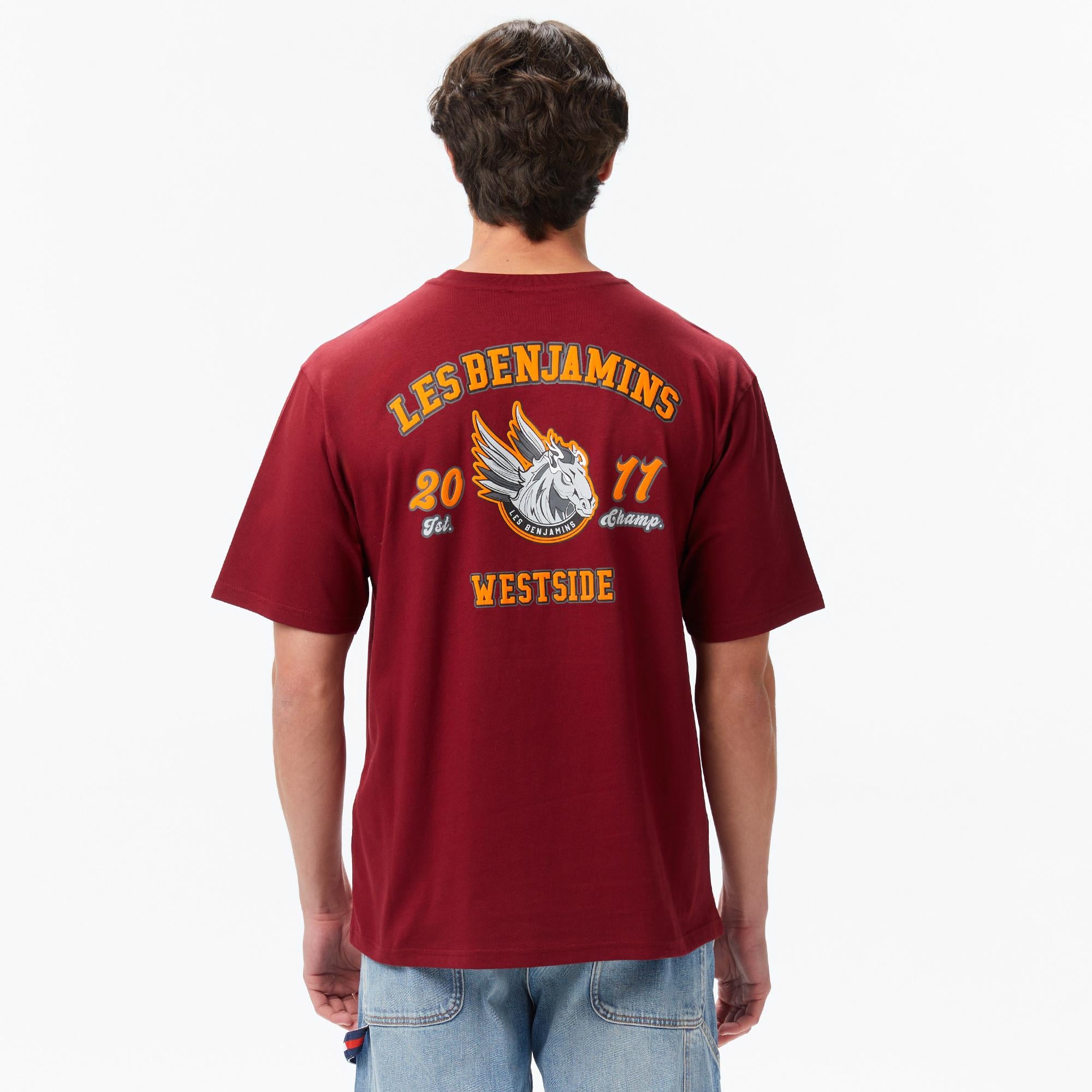 Les Benjamins Erkek Bordo T-Shirt