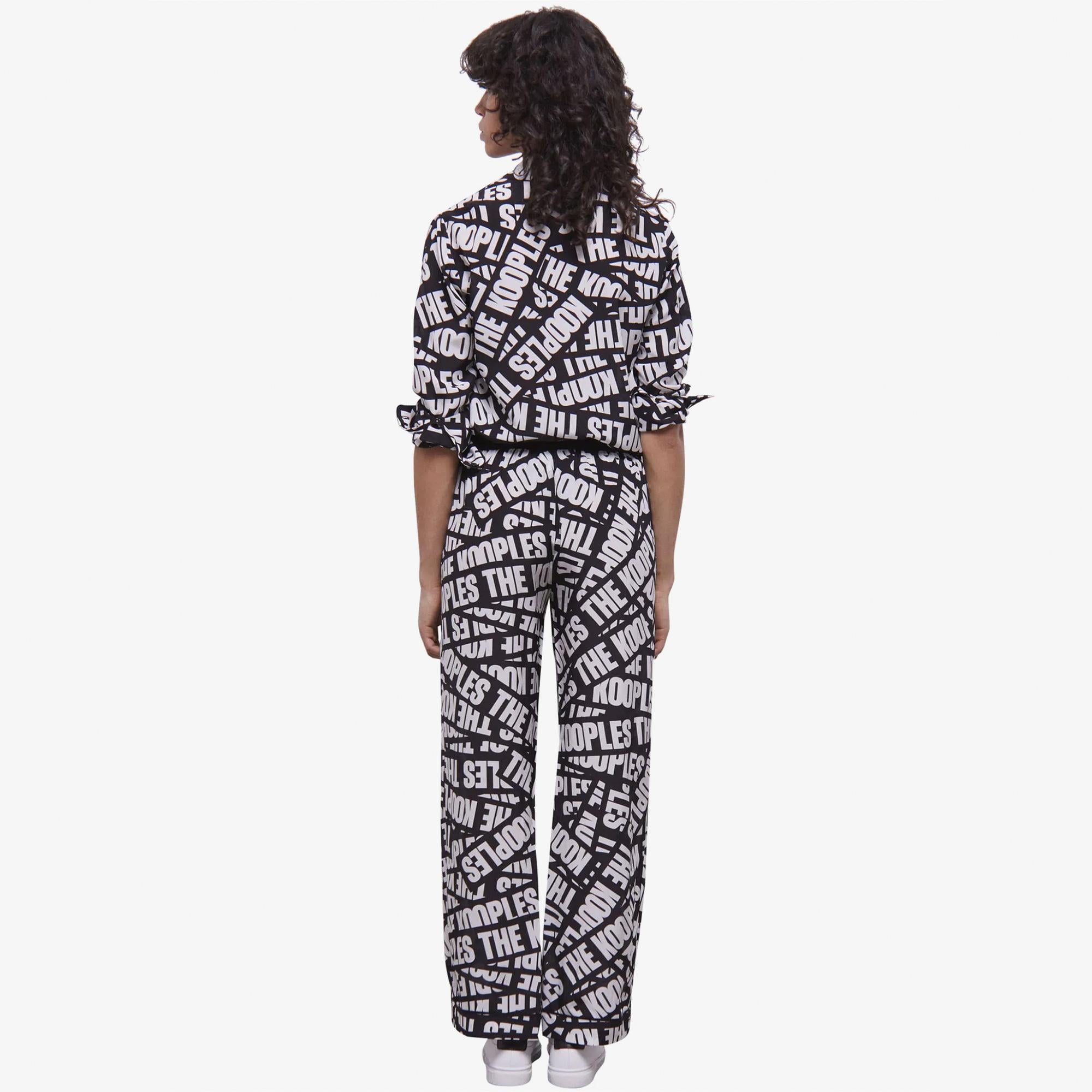 The Kooples Straight-leg Printed Kadın Renkli İpek Pantolon