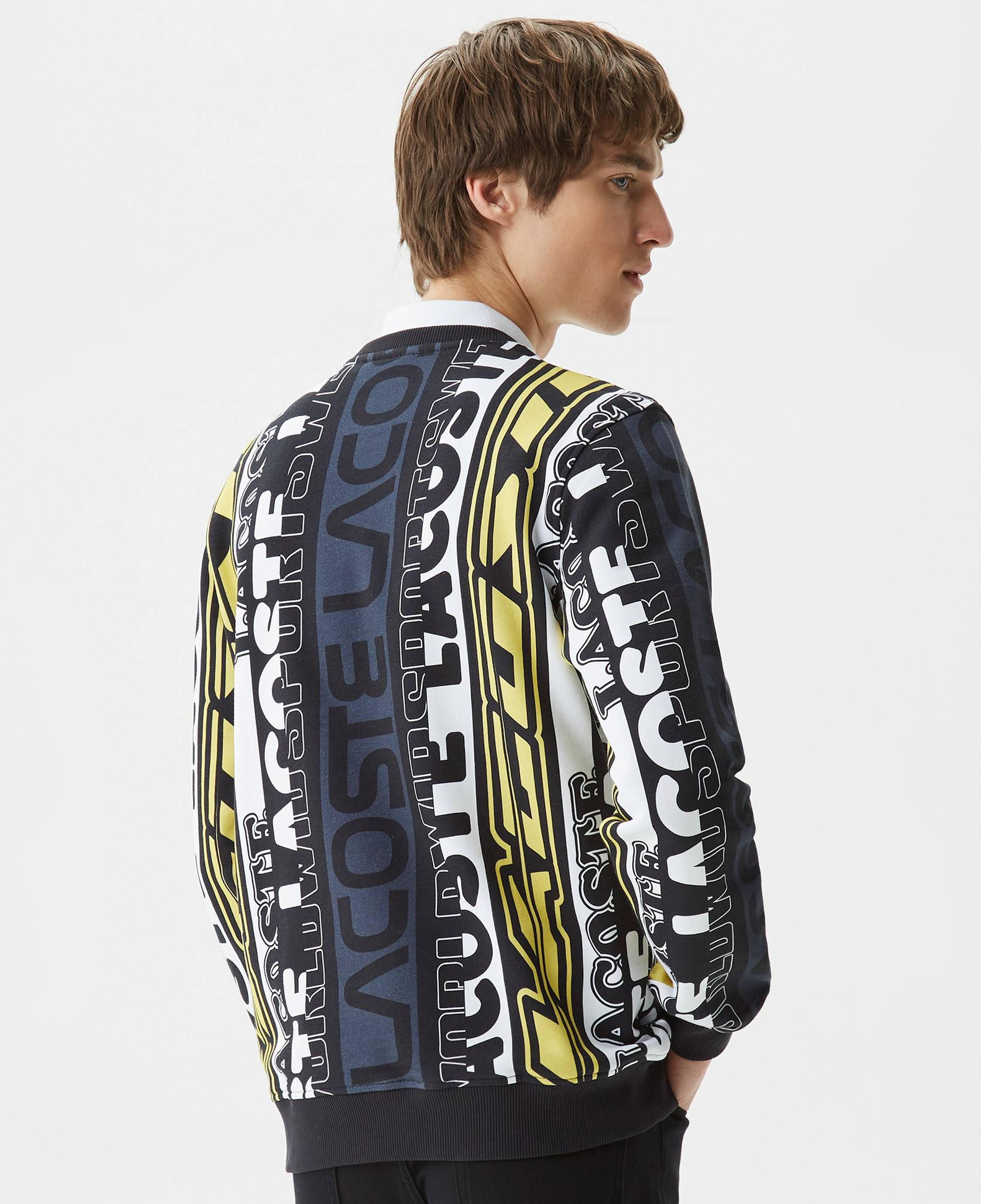 Erkek Classic Fit Bisiklet Yaka Baskılı Siyah Sweatshirt