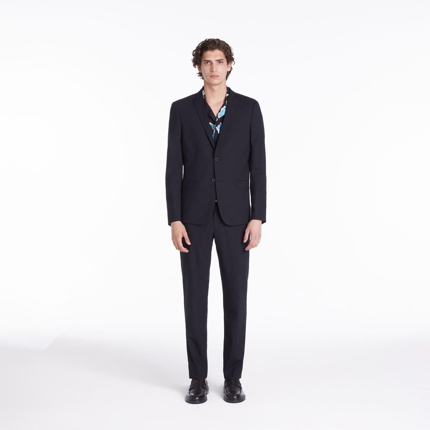 ERKEK STRAIGHT FIT LACİVERT Yün Ceket