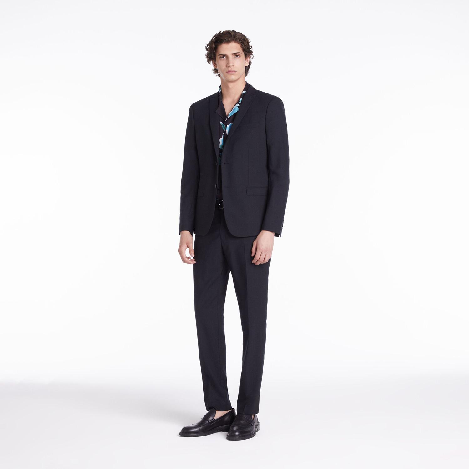 ERKEK STRAIGHT FIT LACİVERT Yün Ceket