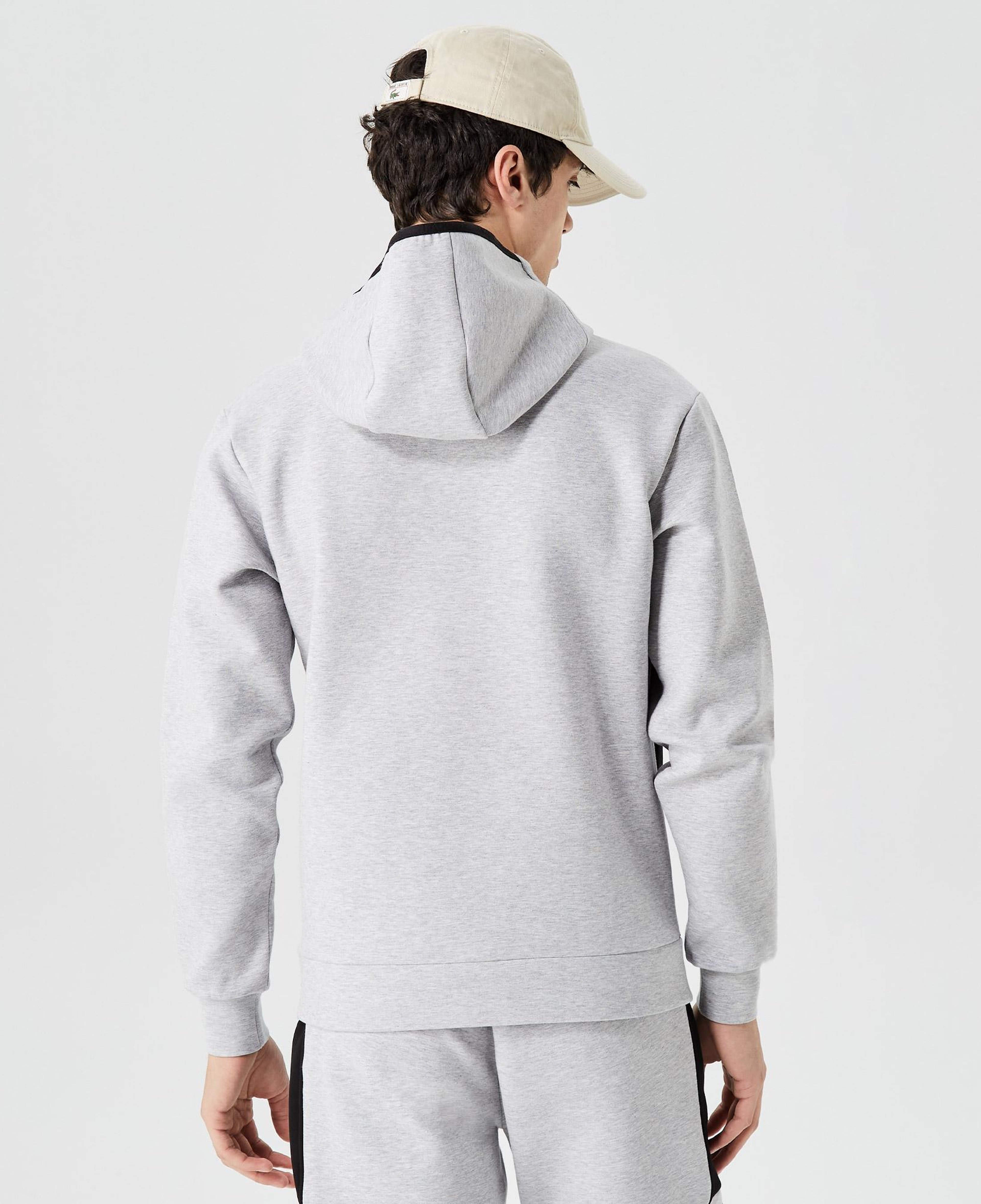 Erkek Relaxed Fit Kapüşonlu Baskılı Gri Sweatshirt