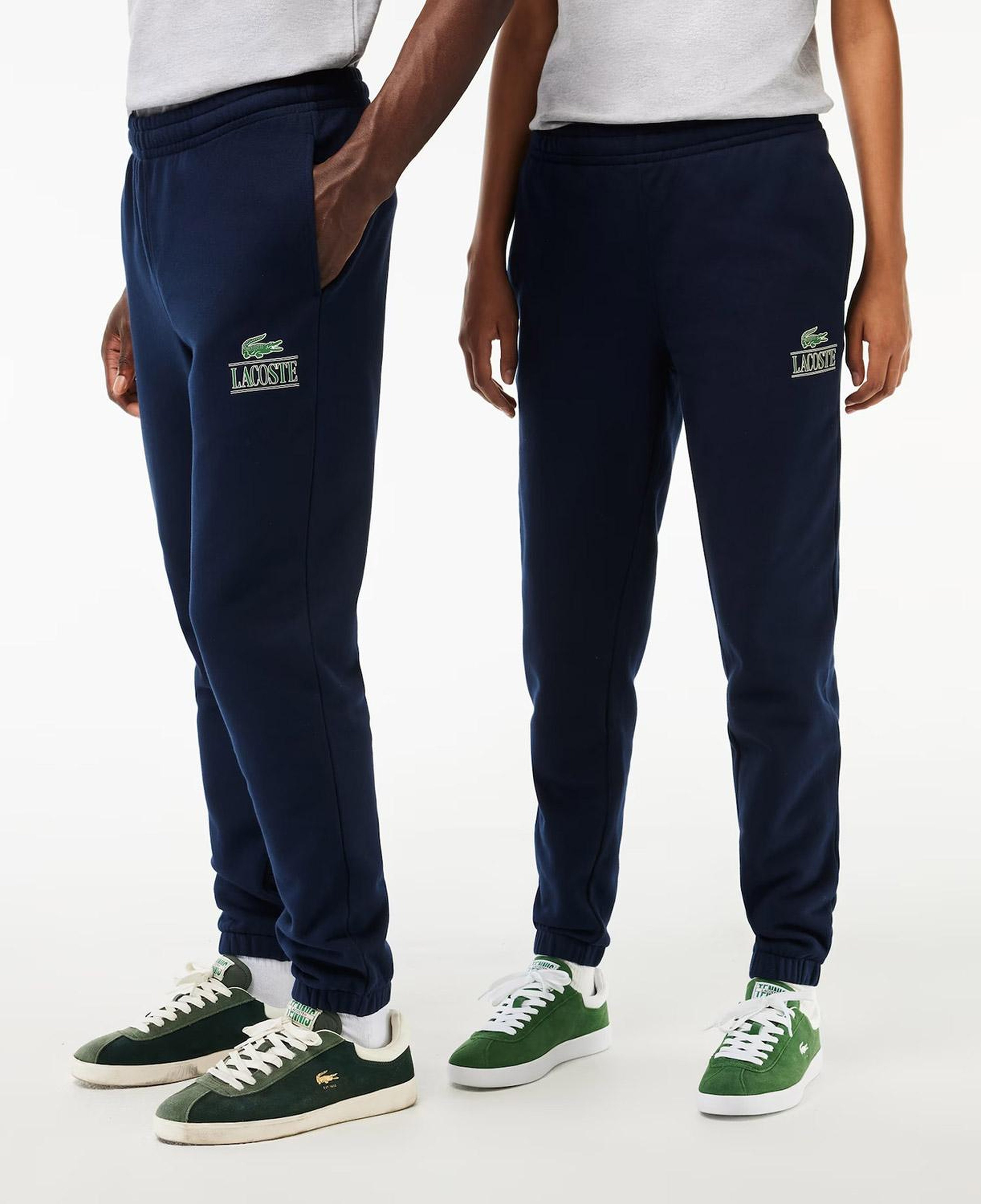 Unisex Tapered Fit Baskılı Lacivert Eşofman Altı