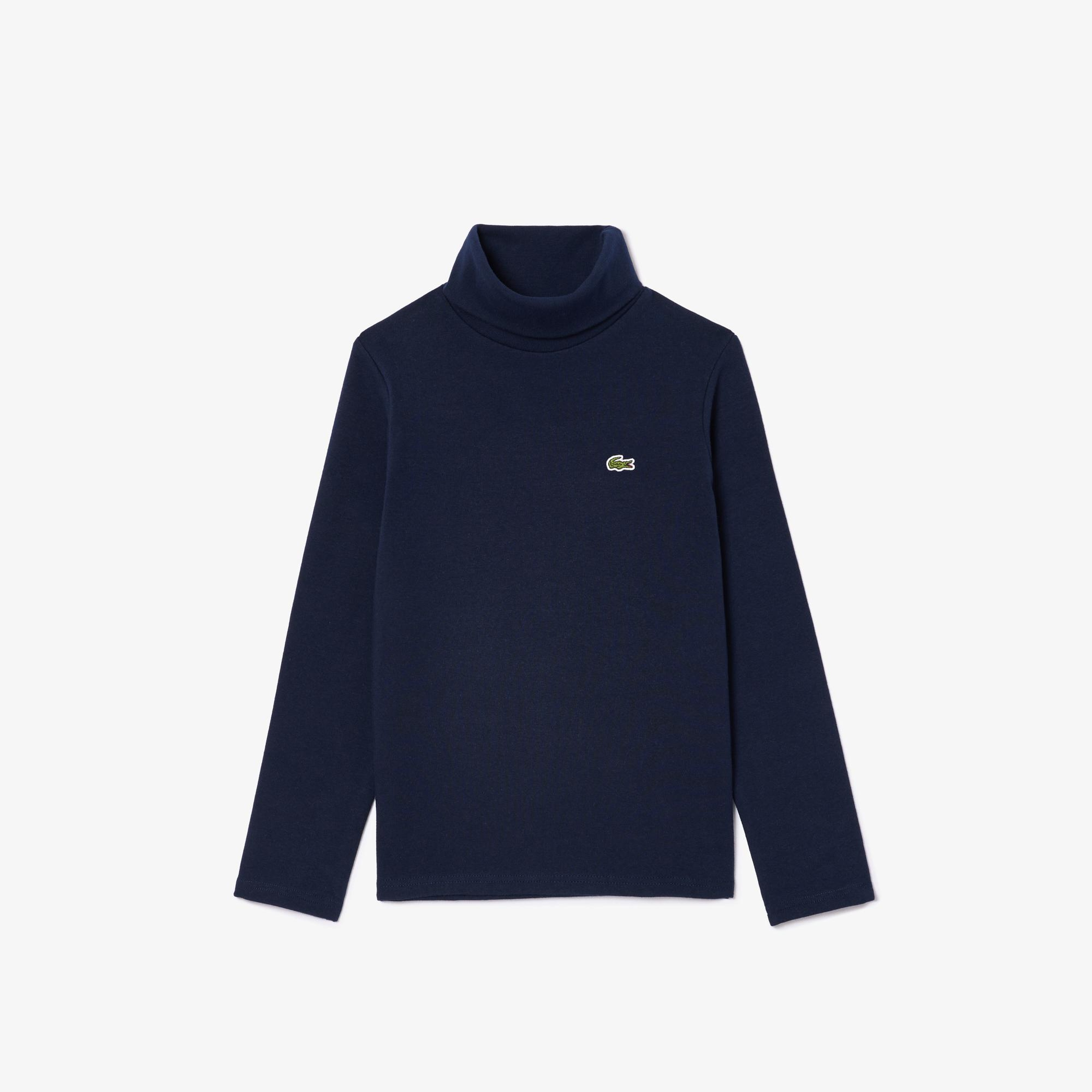 Lacoste Çocuk Uzun Kollu Boğazlı Yaka Lacivert T-Shirt