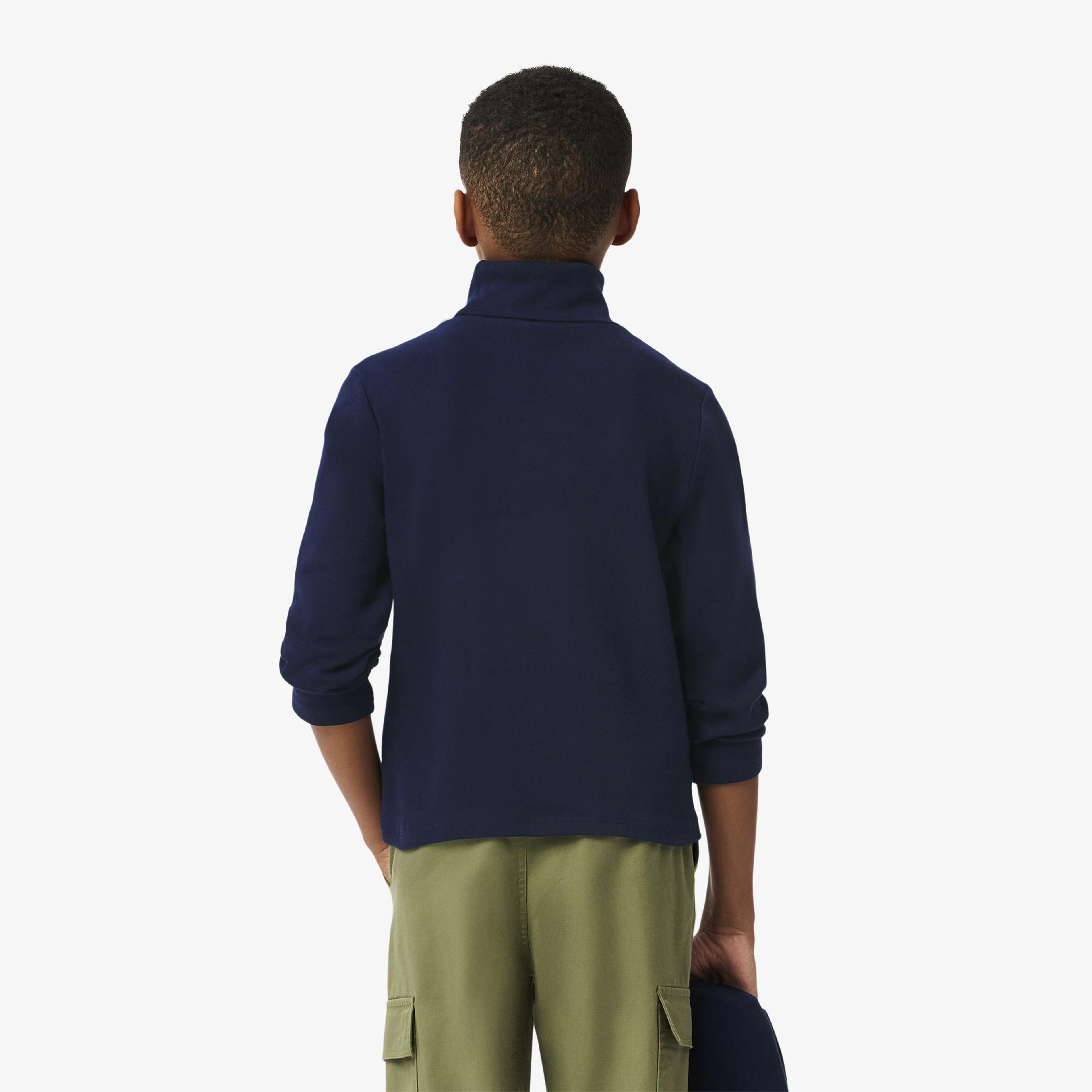 Lacoste Çocuk Uzun Kollu Boğazlı Yaka Lacivert T-Shirt