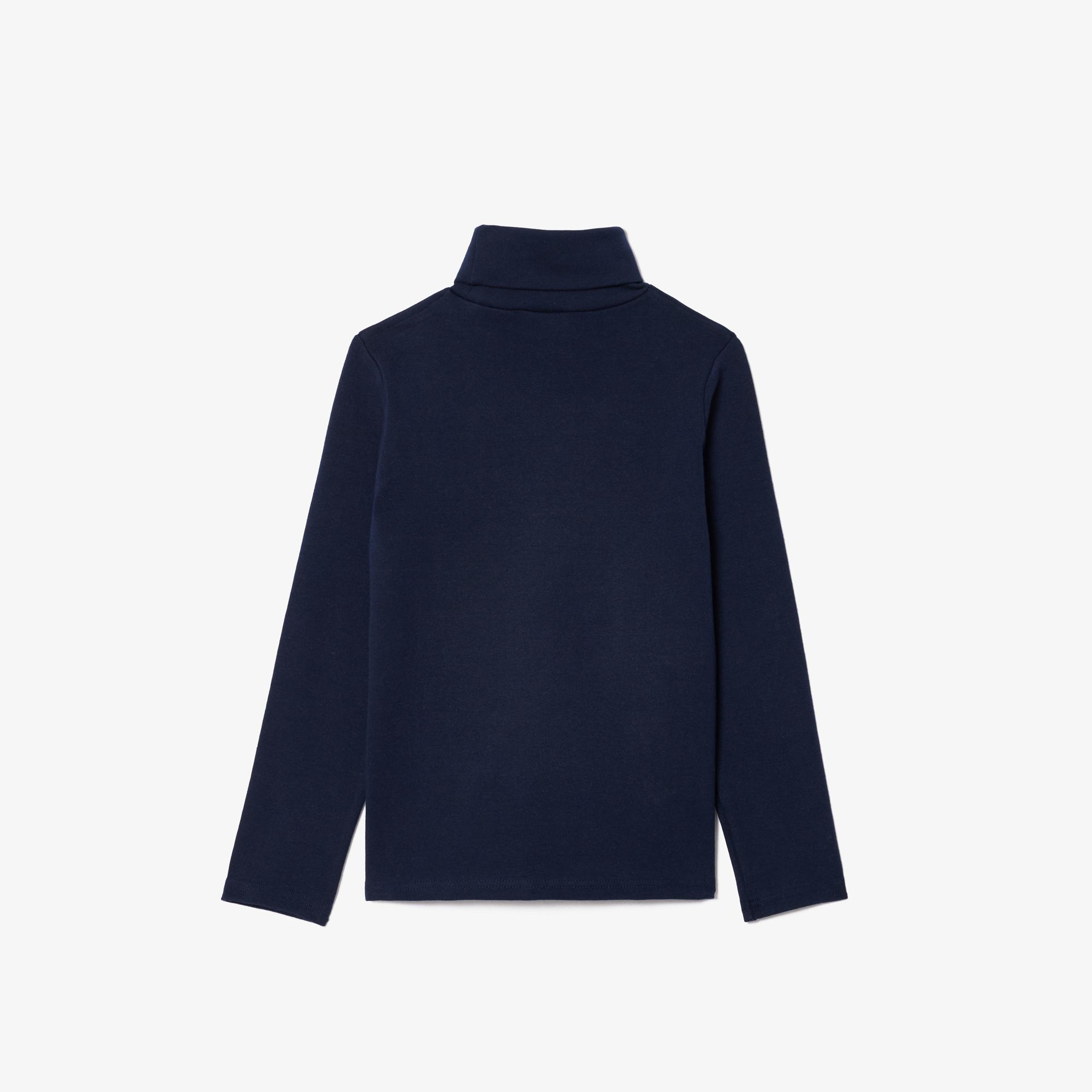 Lacoste Çocuk Uzun Kollu Boğazlı Yaka Lacivert T-Shirt