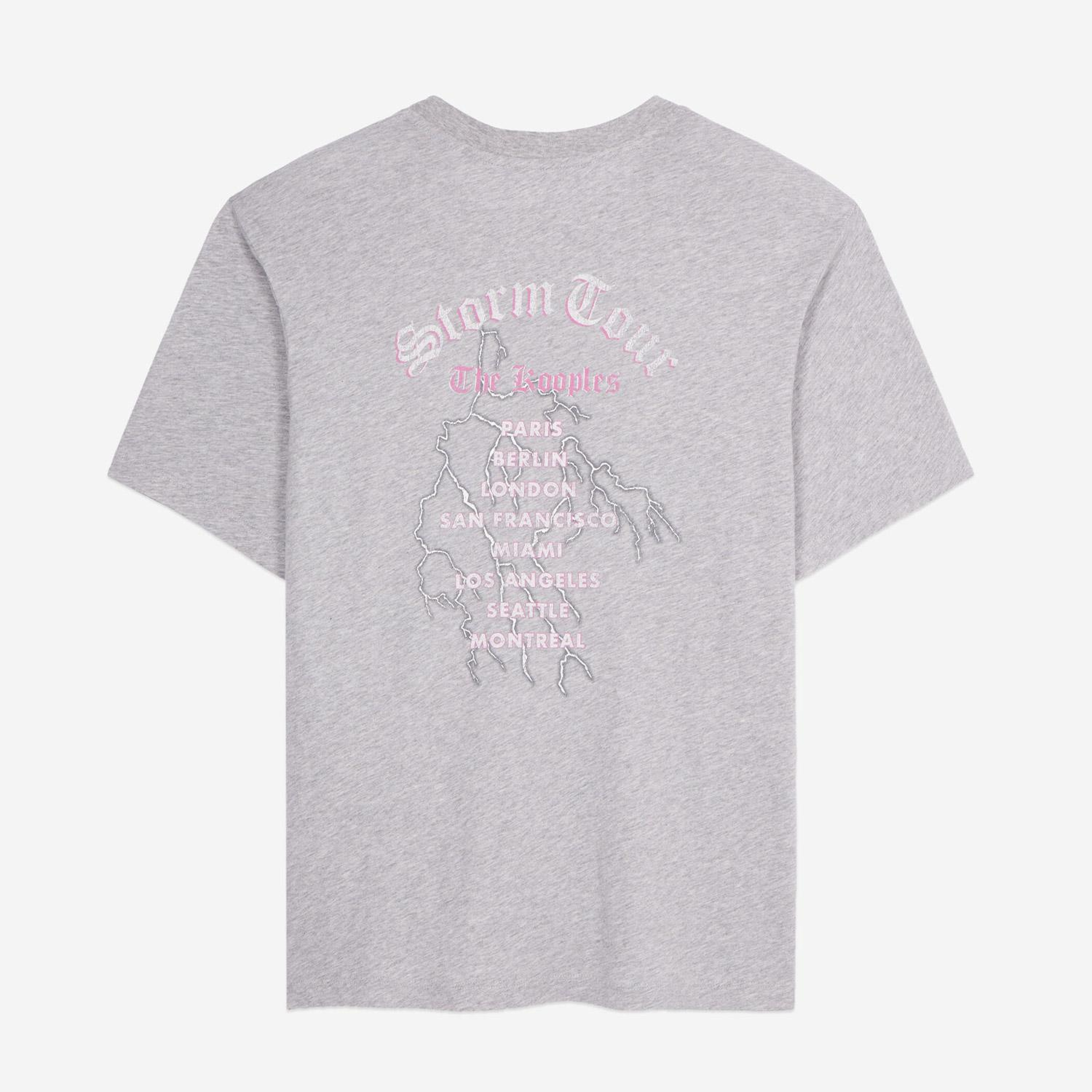 KADIN BASKILI GRİ T-SHIRT