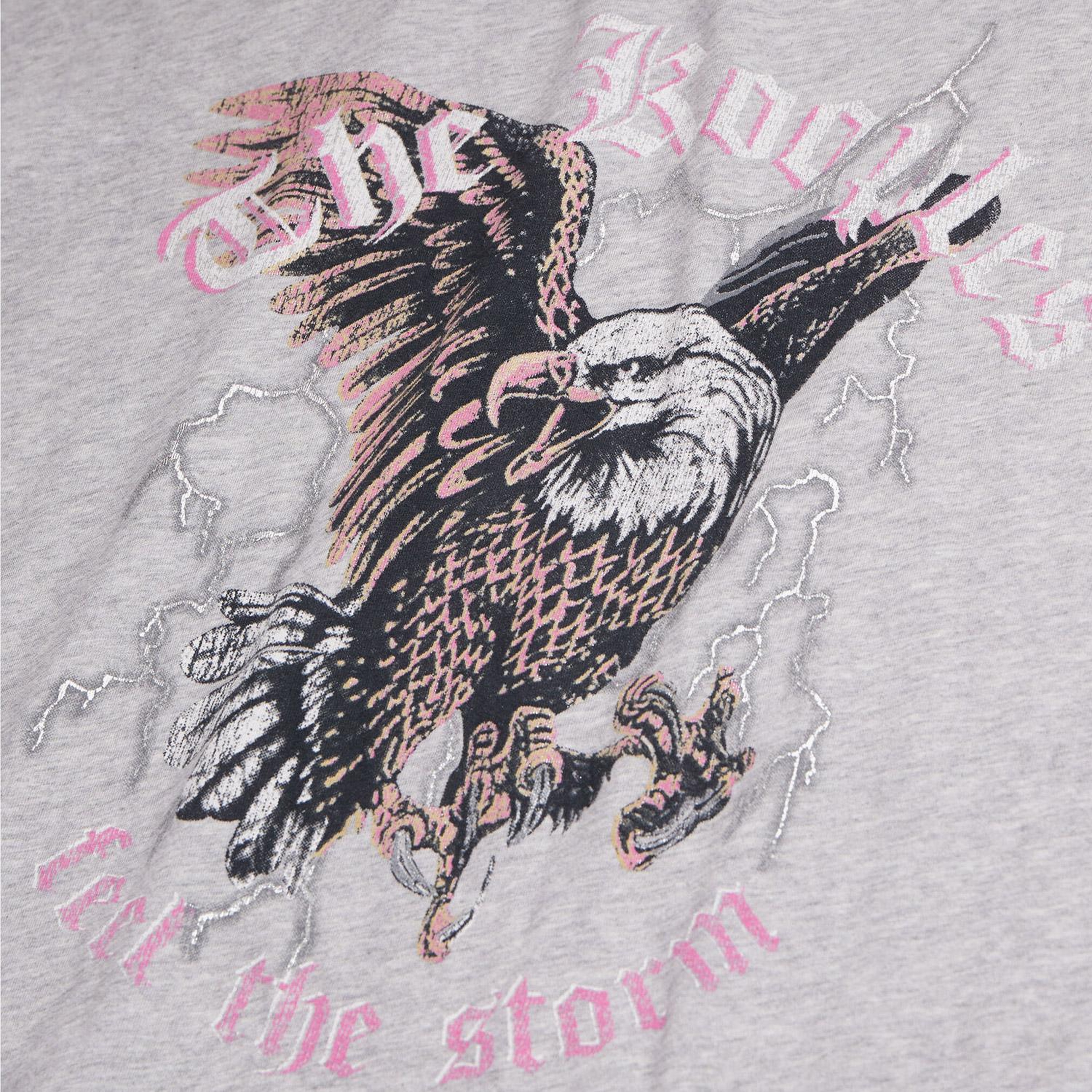 KADIN BASKILI GRİ T-SHIRT