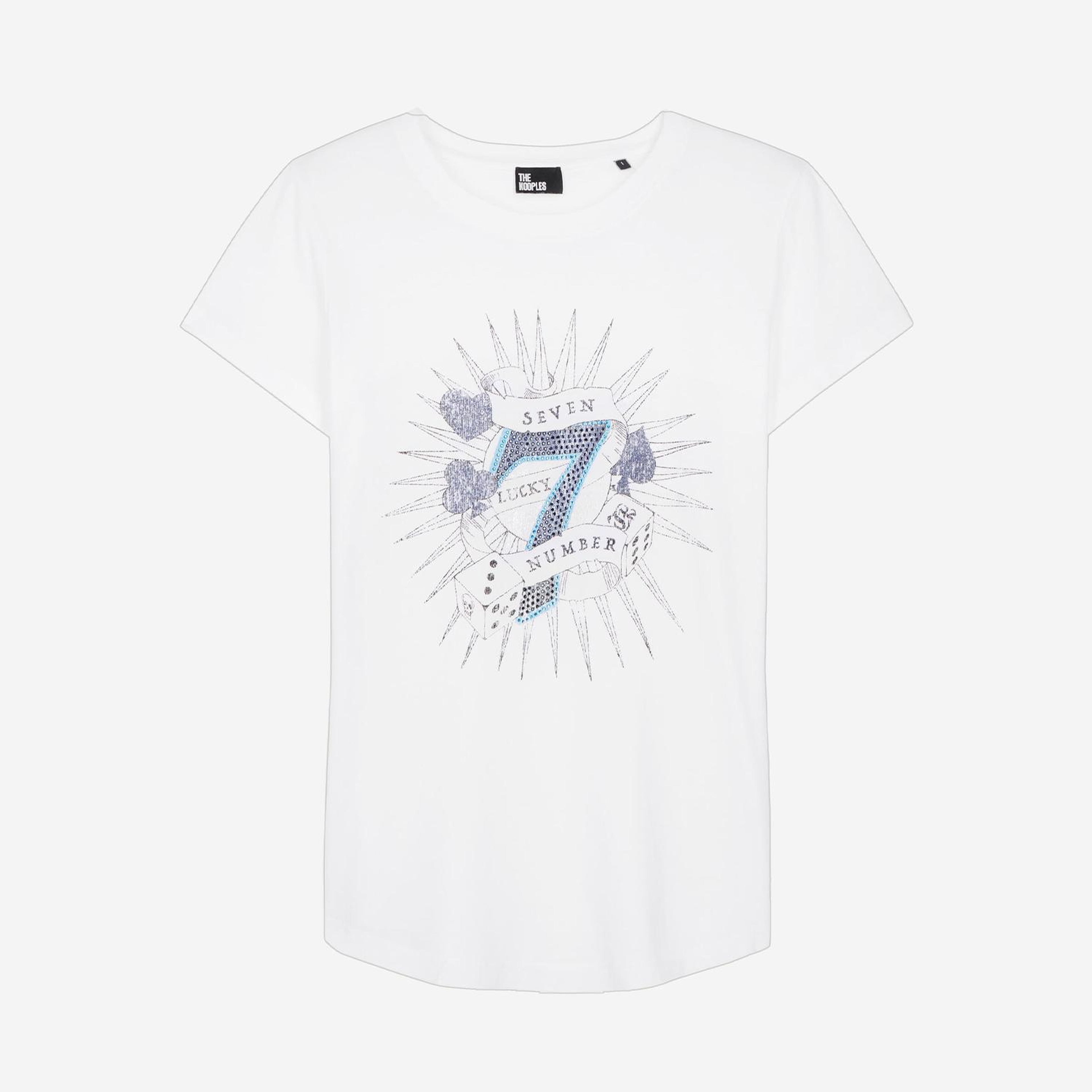 KADIN BASKILI BEYAZ Modal Karışımlı T-SHIRT