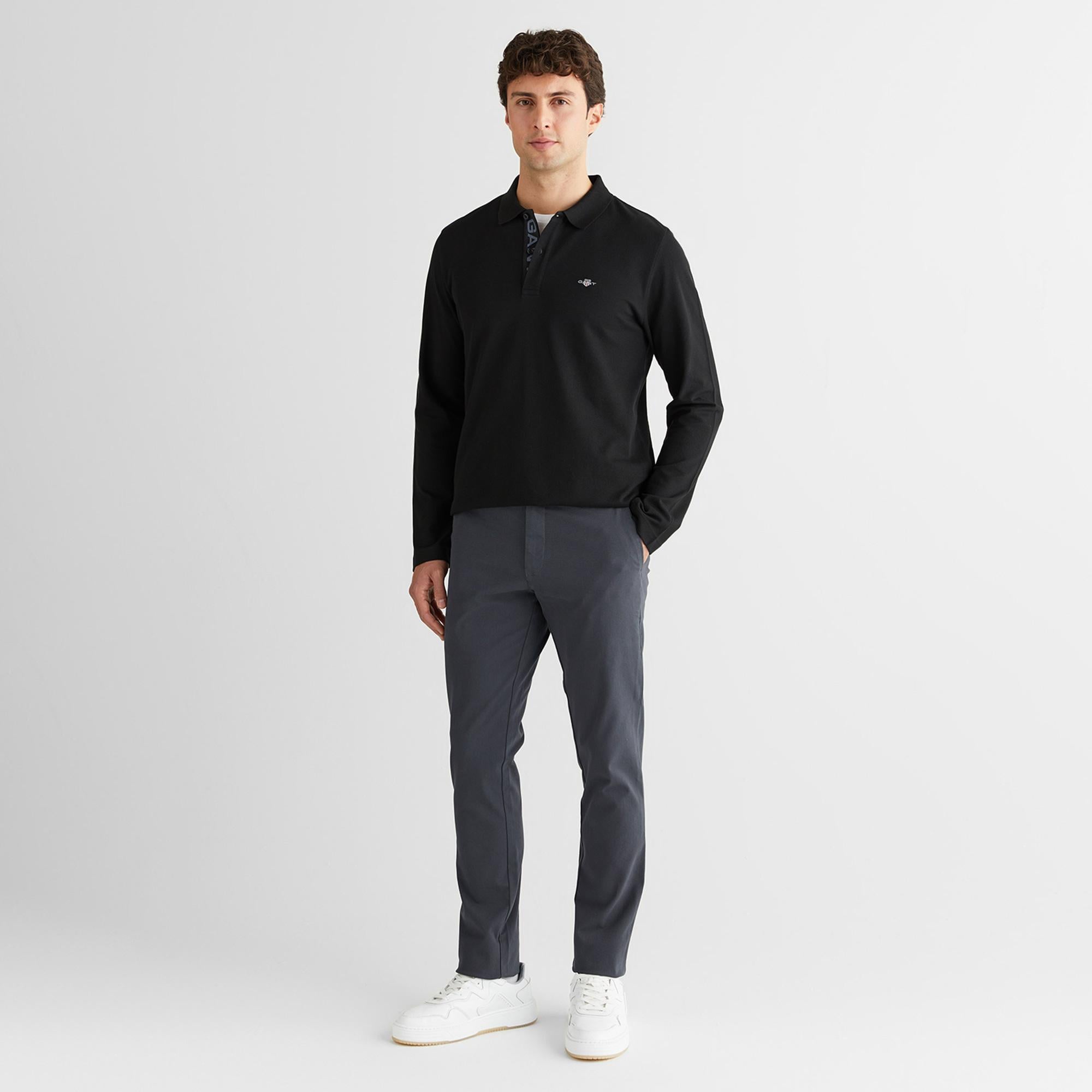 GANT Erkek Gri Slim Fit Pantolon