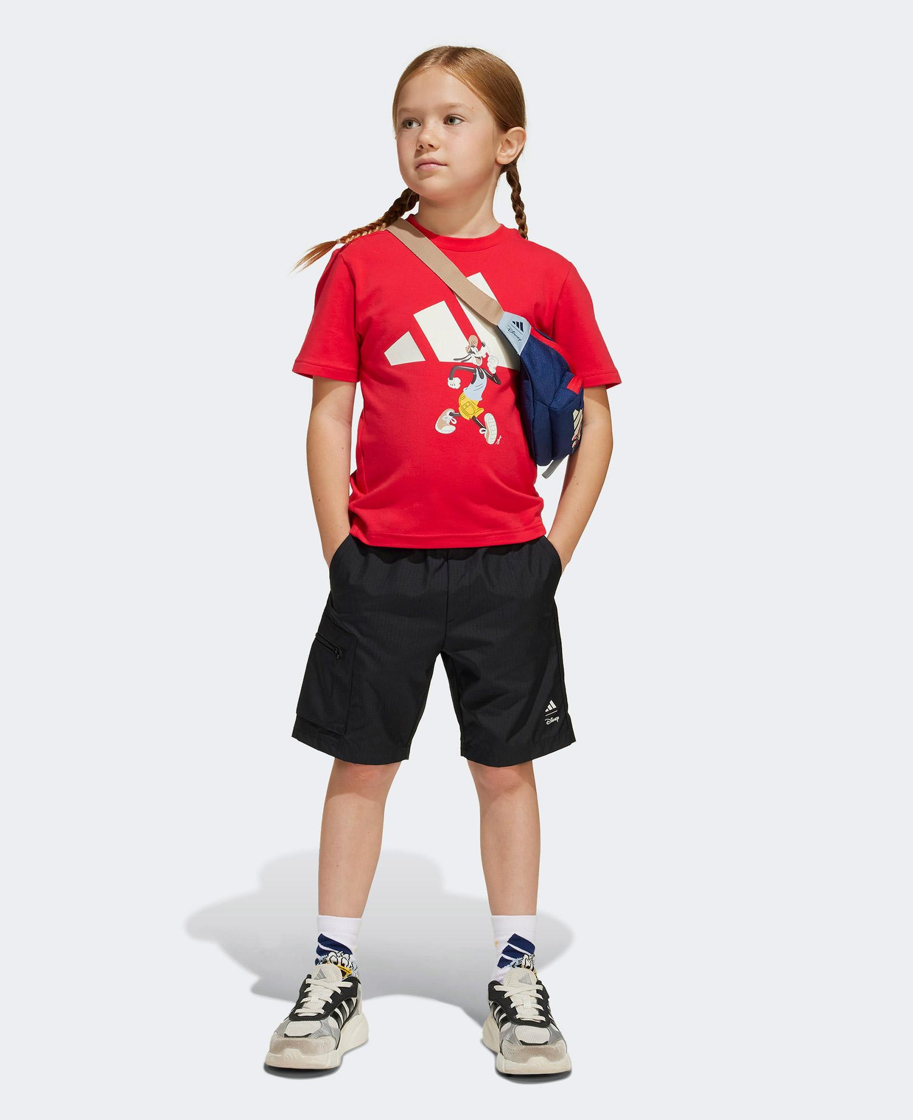 adidas Disney Goofie Çocuk Kırmızı/Siyah Şort Takımı