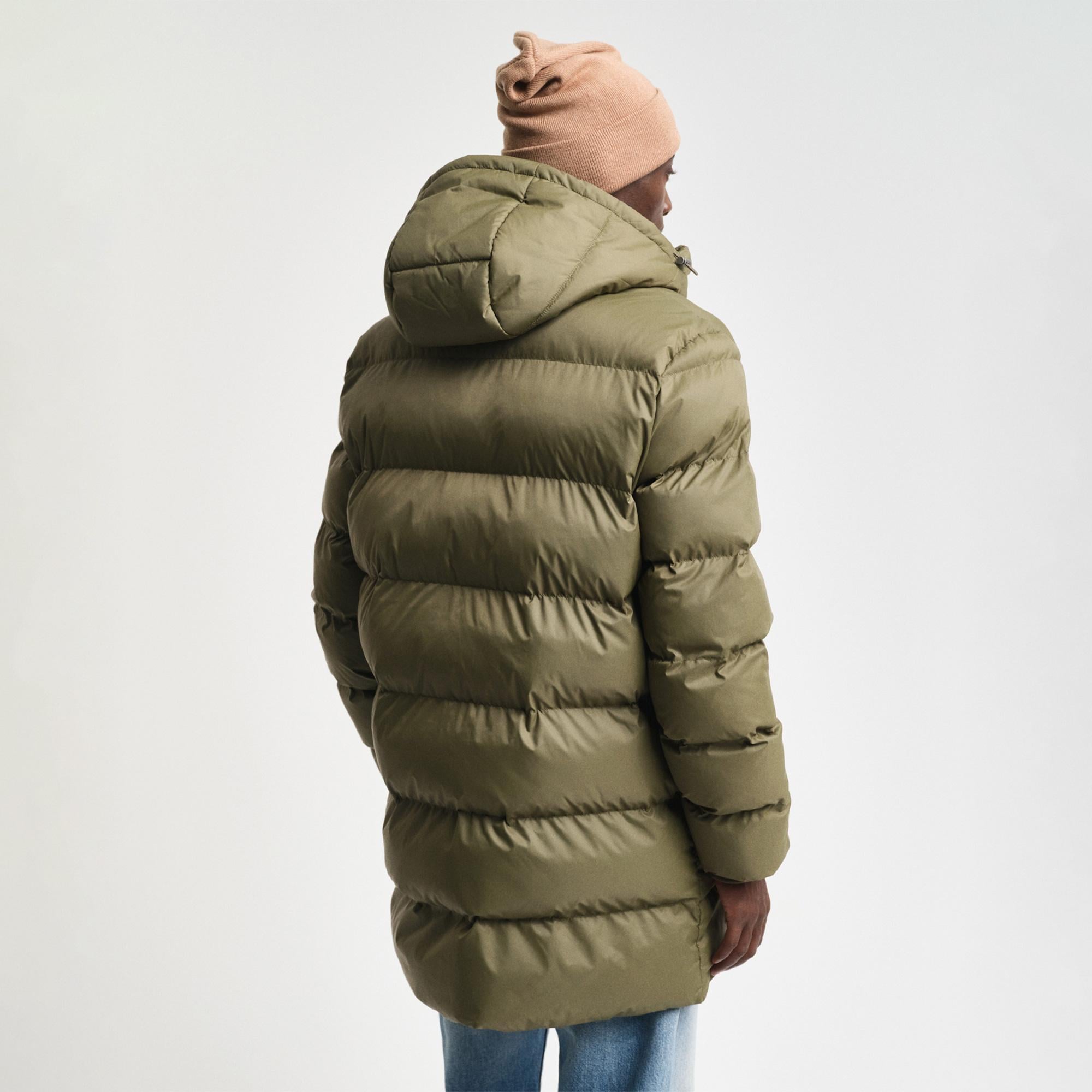 Gant Erkek Yeşil Kapüşonlu Mont