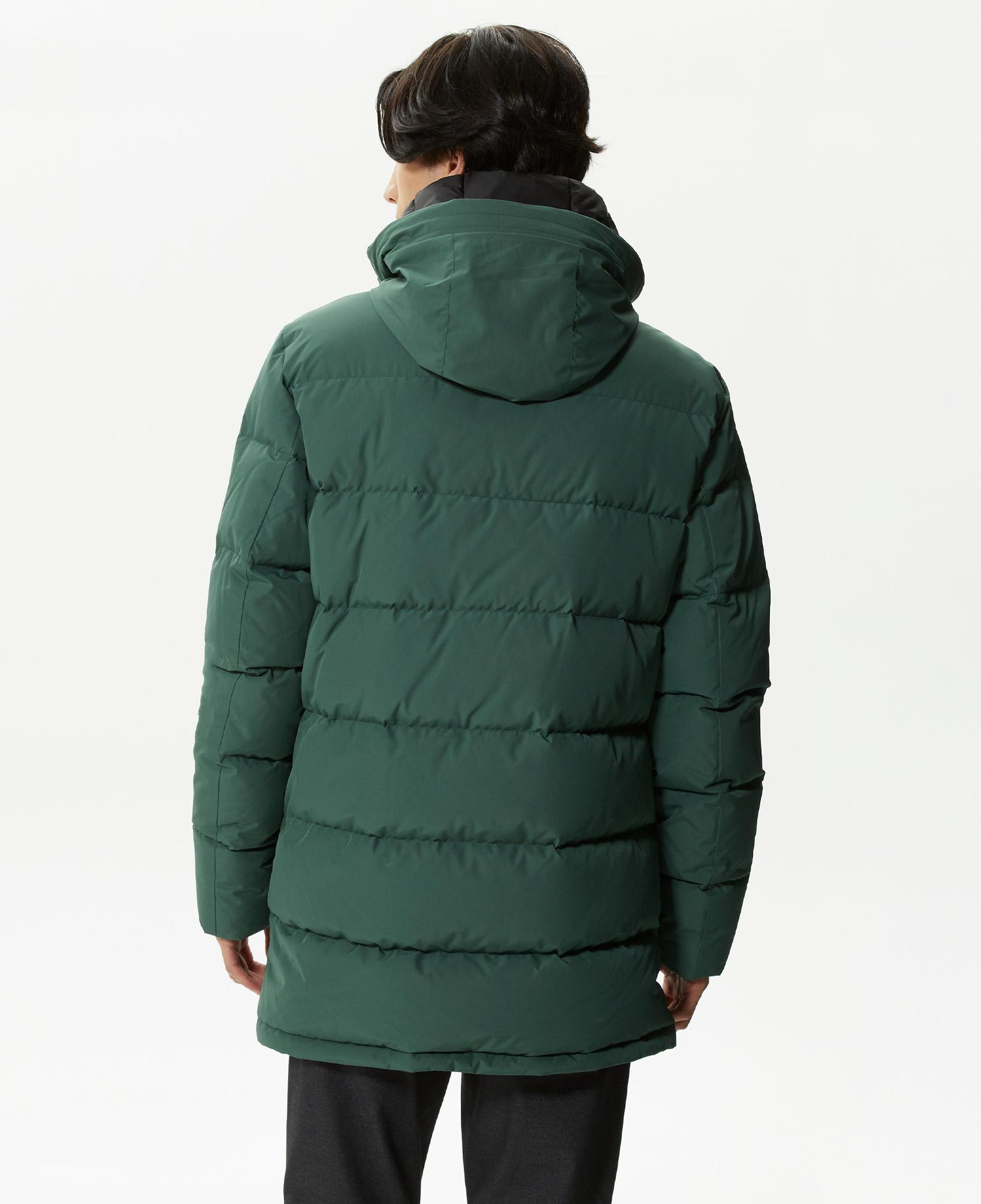 Lacoste Erkek Kapüşonlu Kapitone Yeşil Şişme Mont