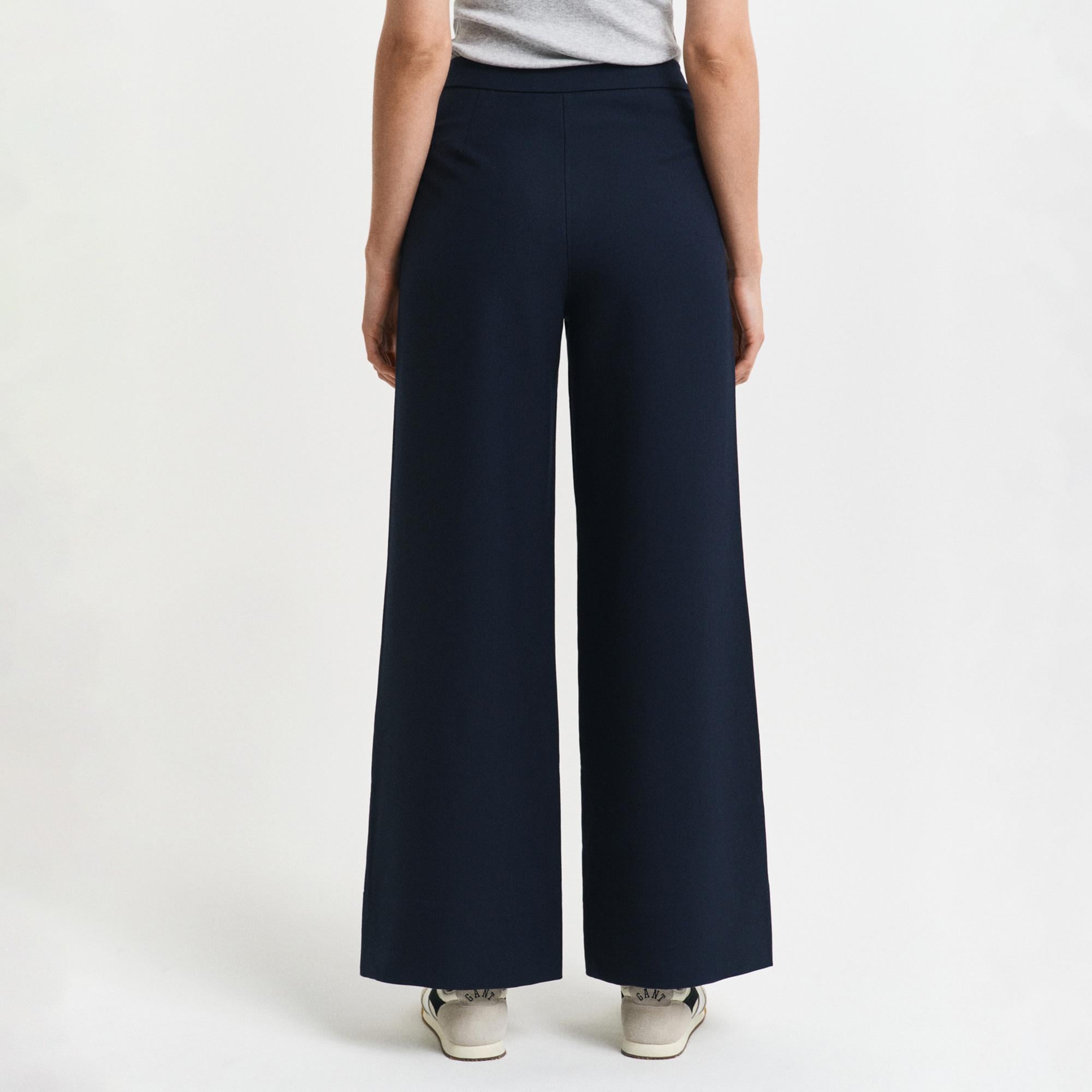 GANT Kadın Lacivert Straight Fit Pantolon