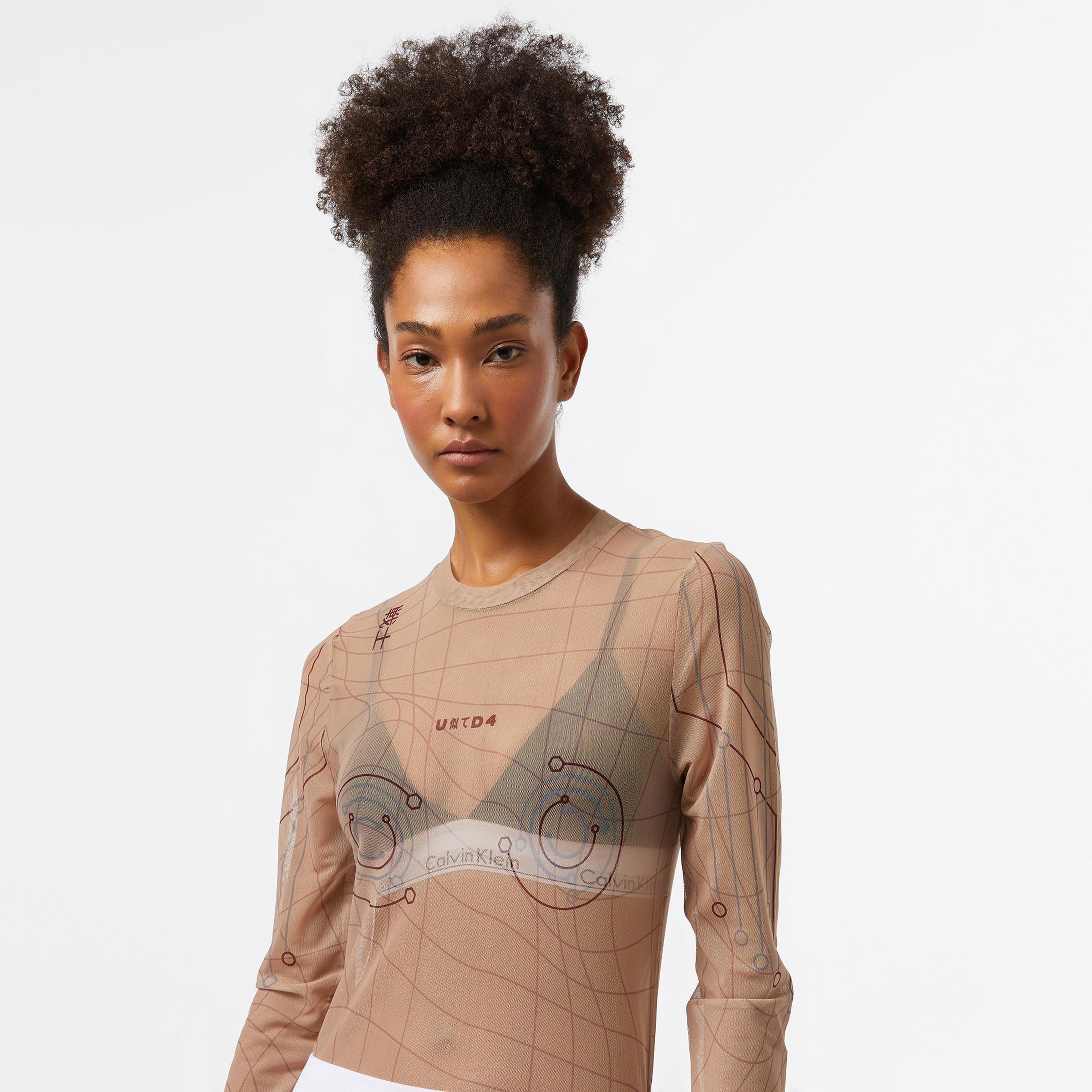 UNITED4 Kadın Krem Bodysuit