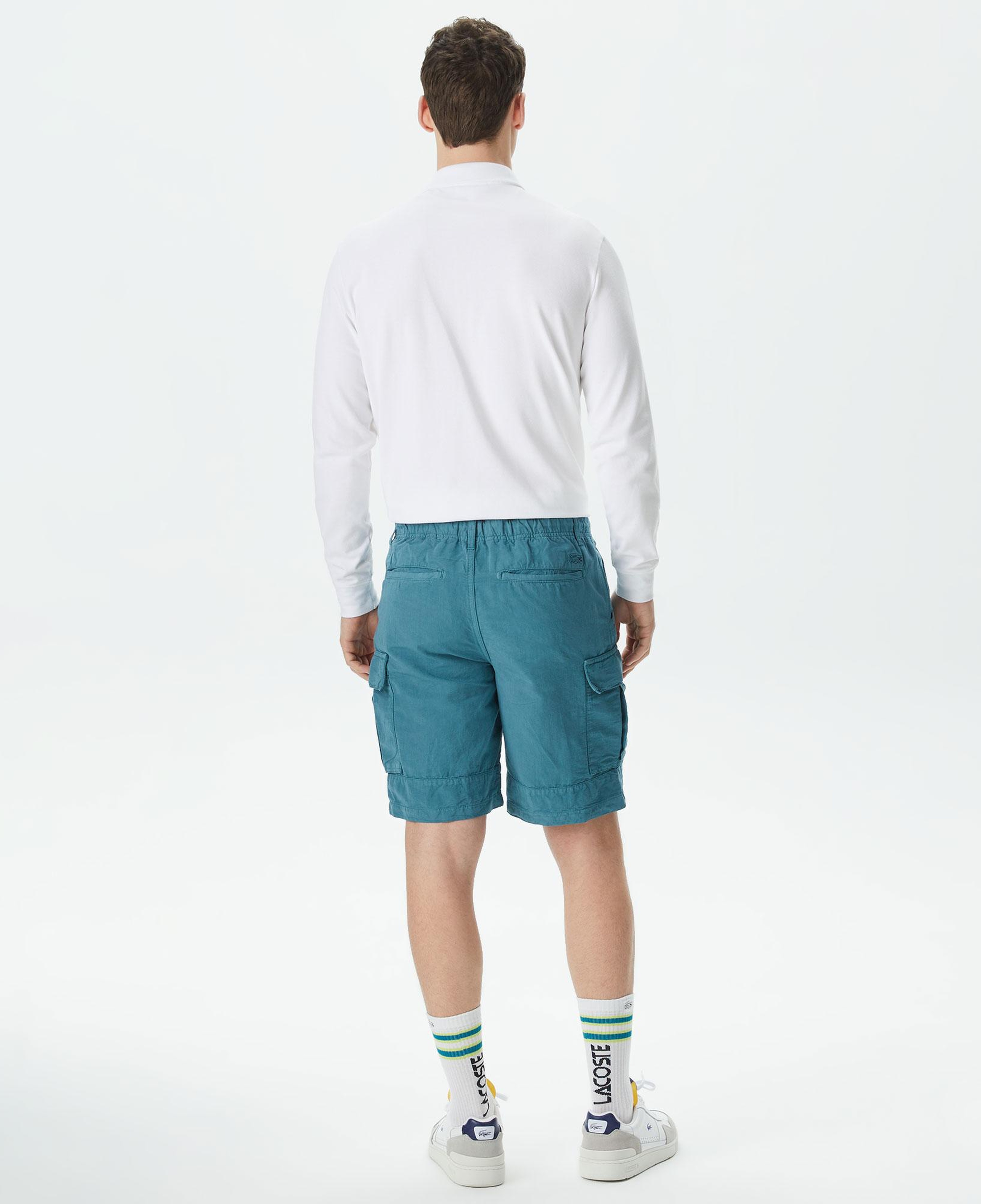 Erkek Relaxed Fit Mavi Bermuda