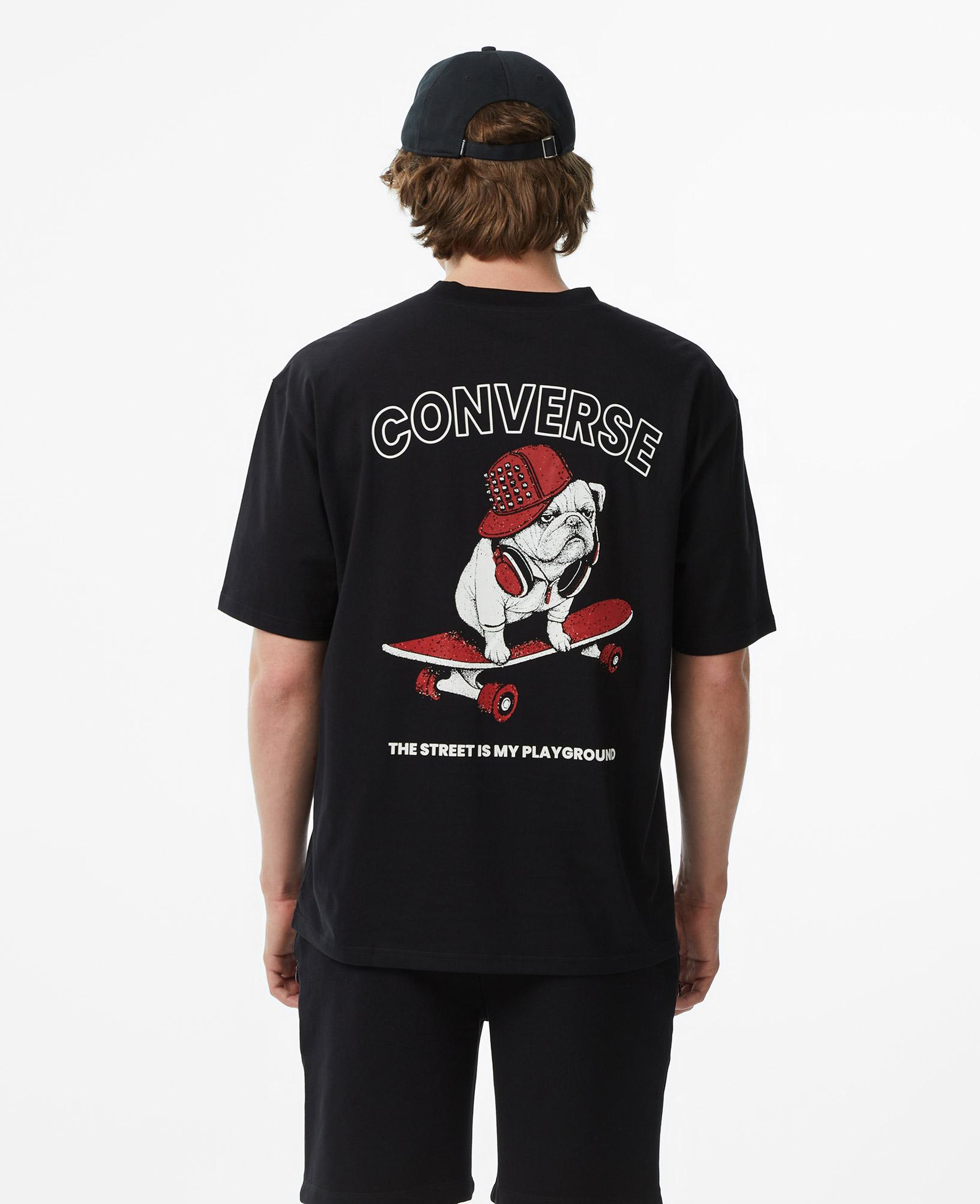 Converse Erkek Siyah Grafik Baskılı T-Shirt