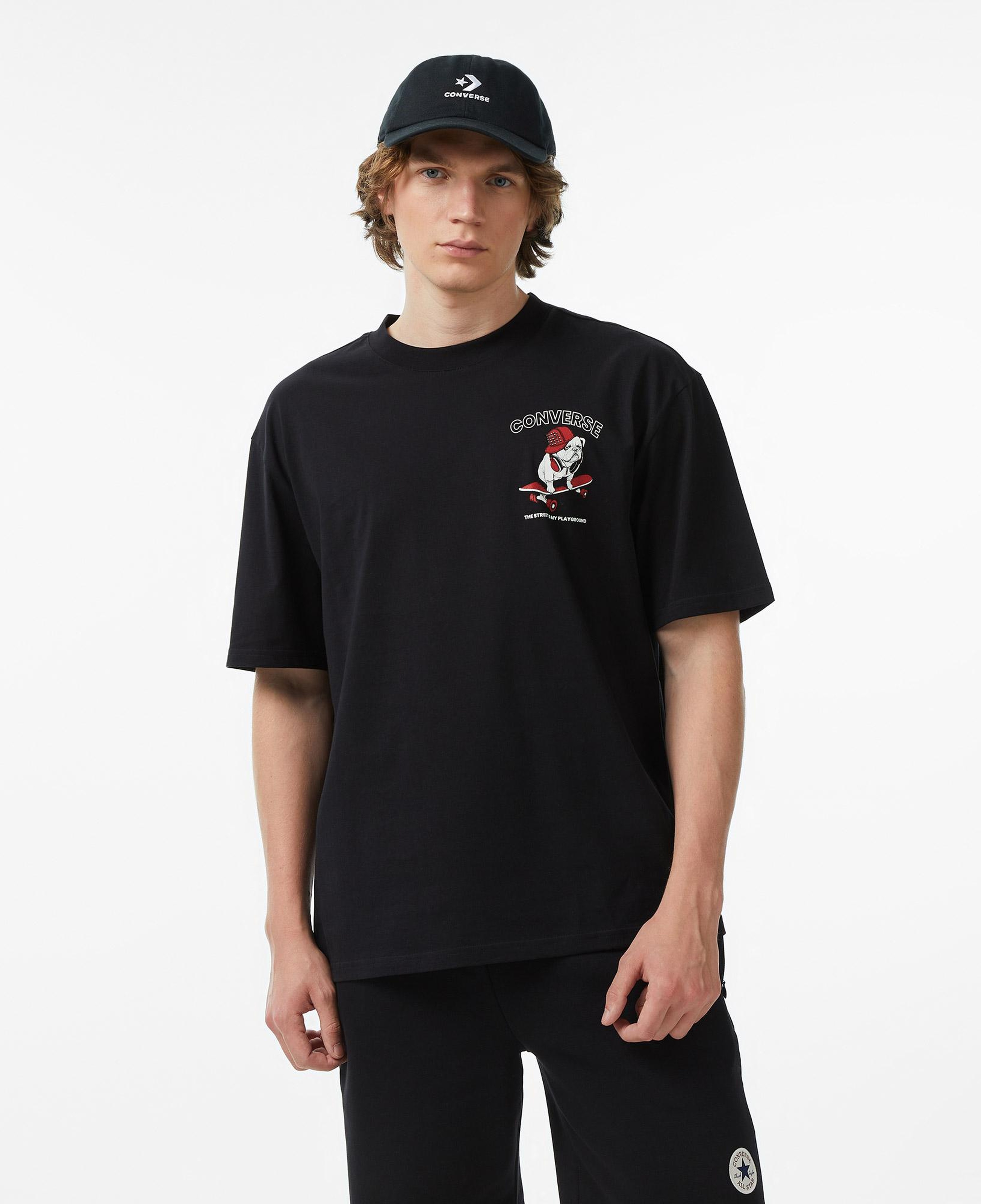 Converse Erkek Siyah Grafik Baskılı T-Shirt