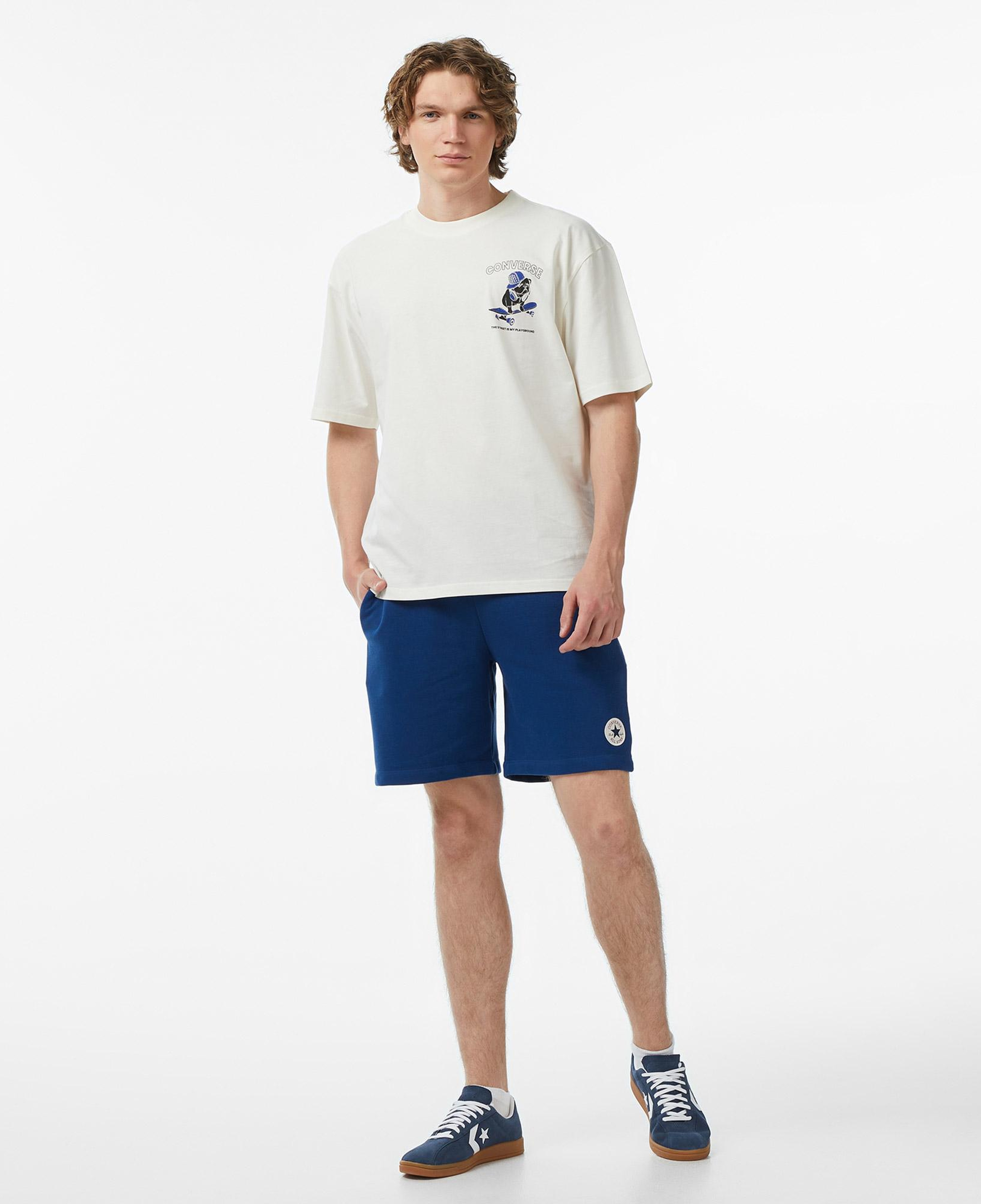 Converse Erkek Krem Grafik Baskılı T-Shirt