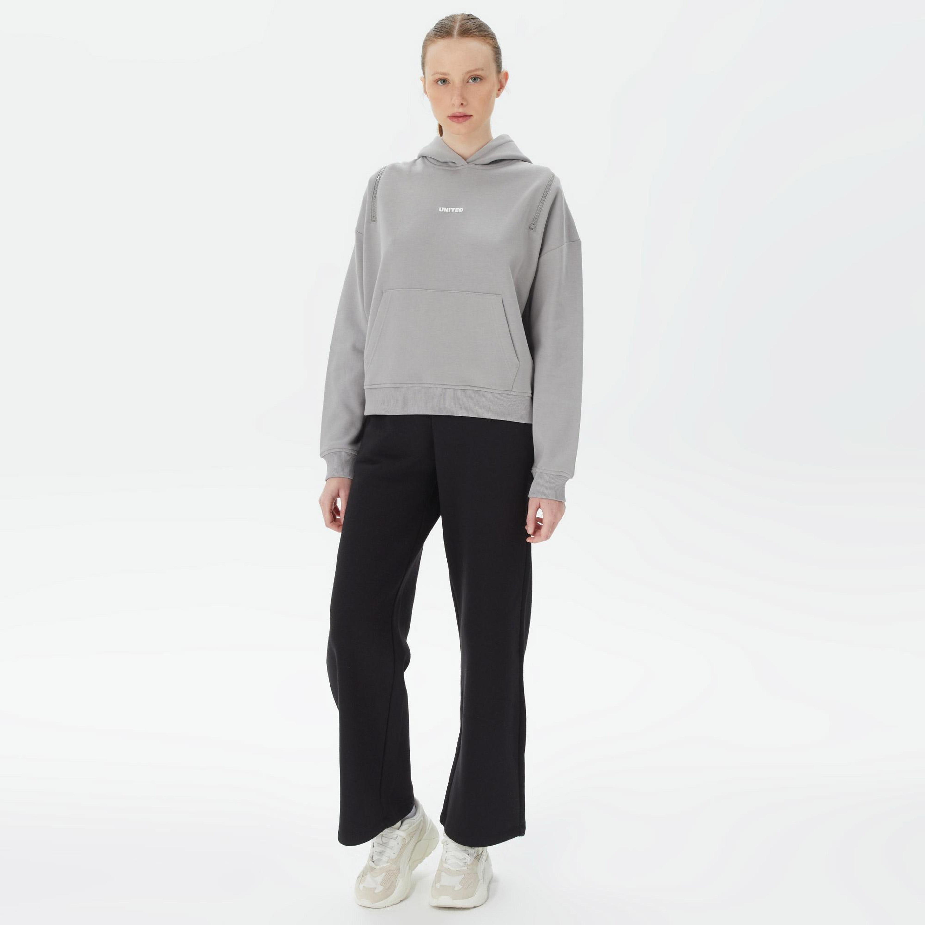 UNITED4 Kadın Gri Sweatshirt
