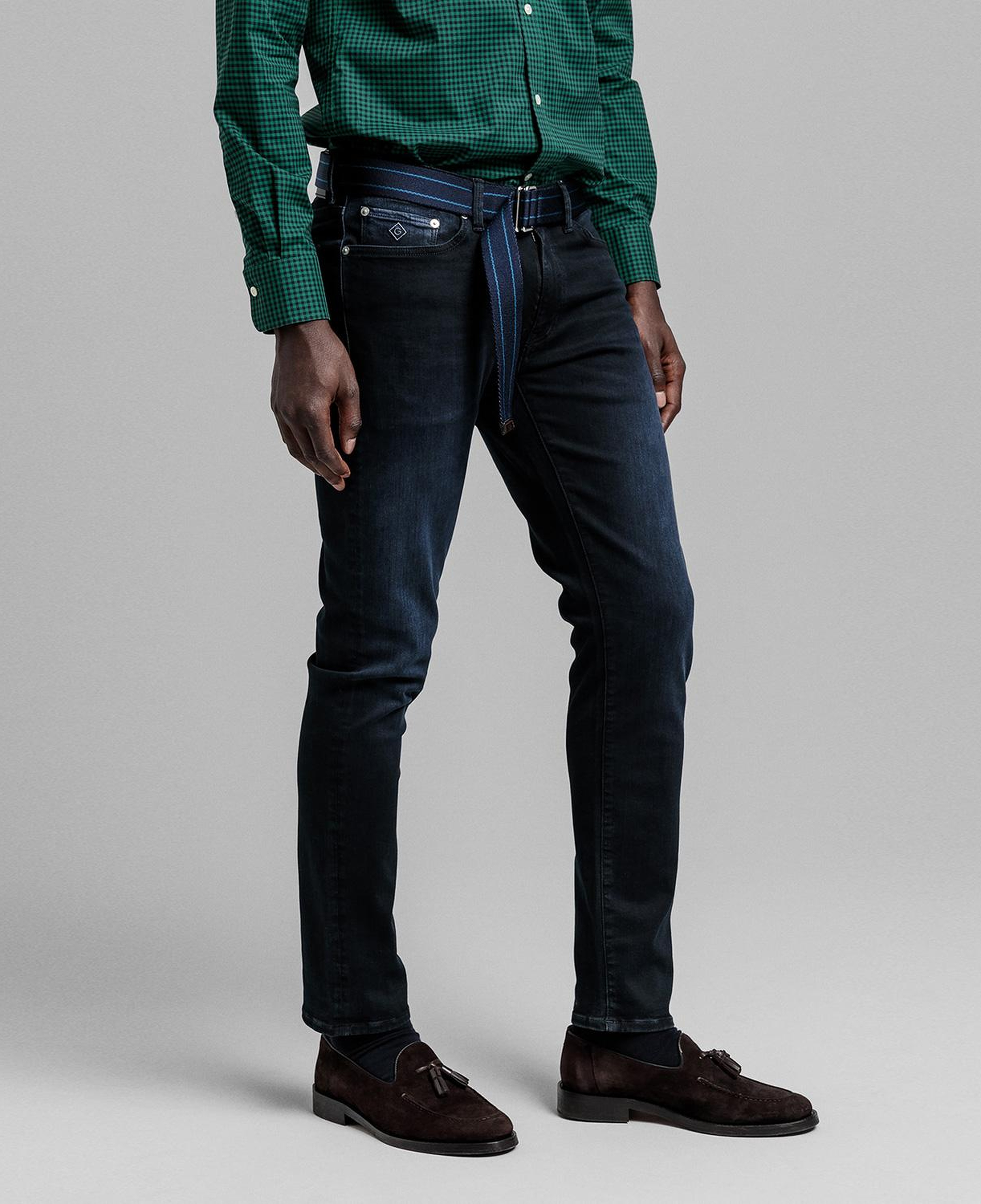 GANT Erkek Lacivert Extra Slim Fit Jean Pantolon