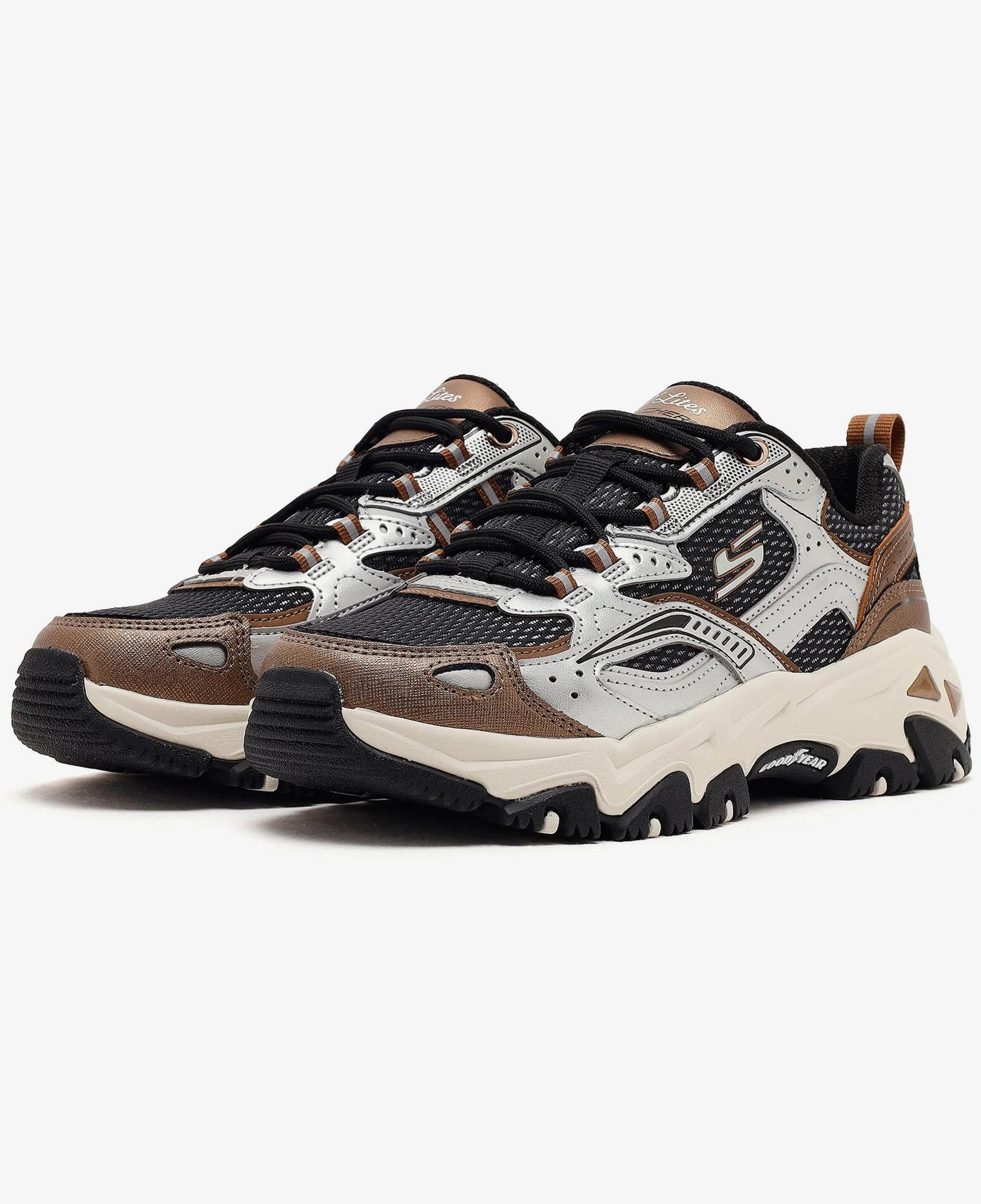 Skechers D'Lites Hiker Kadın Gri Spor Ayakkabı