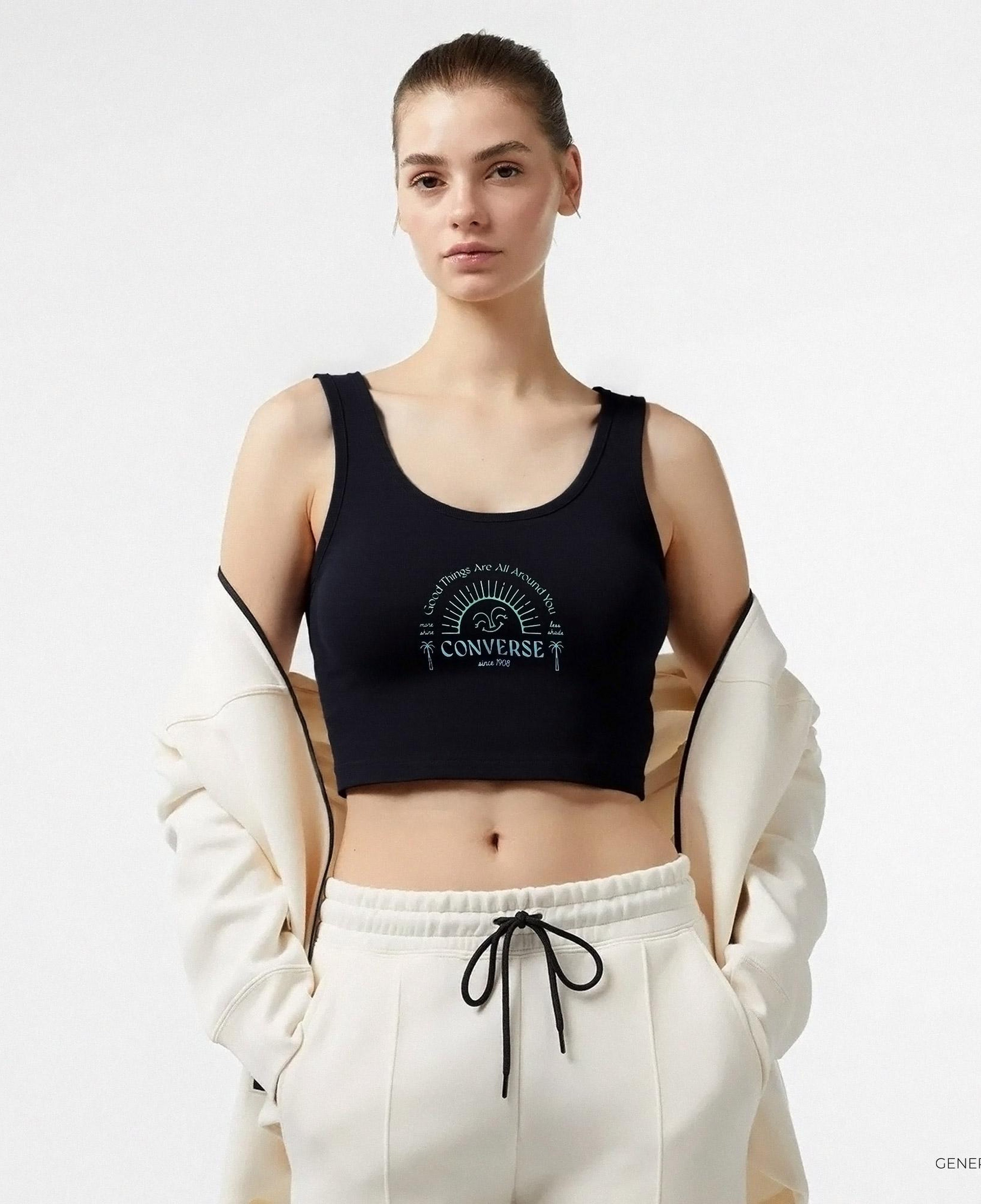 Converse Kadın Siyah T-Shirt
