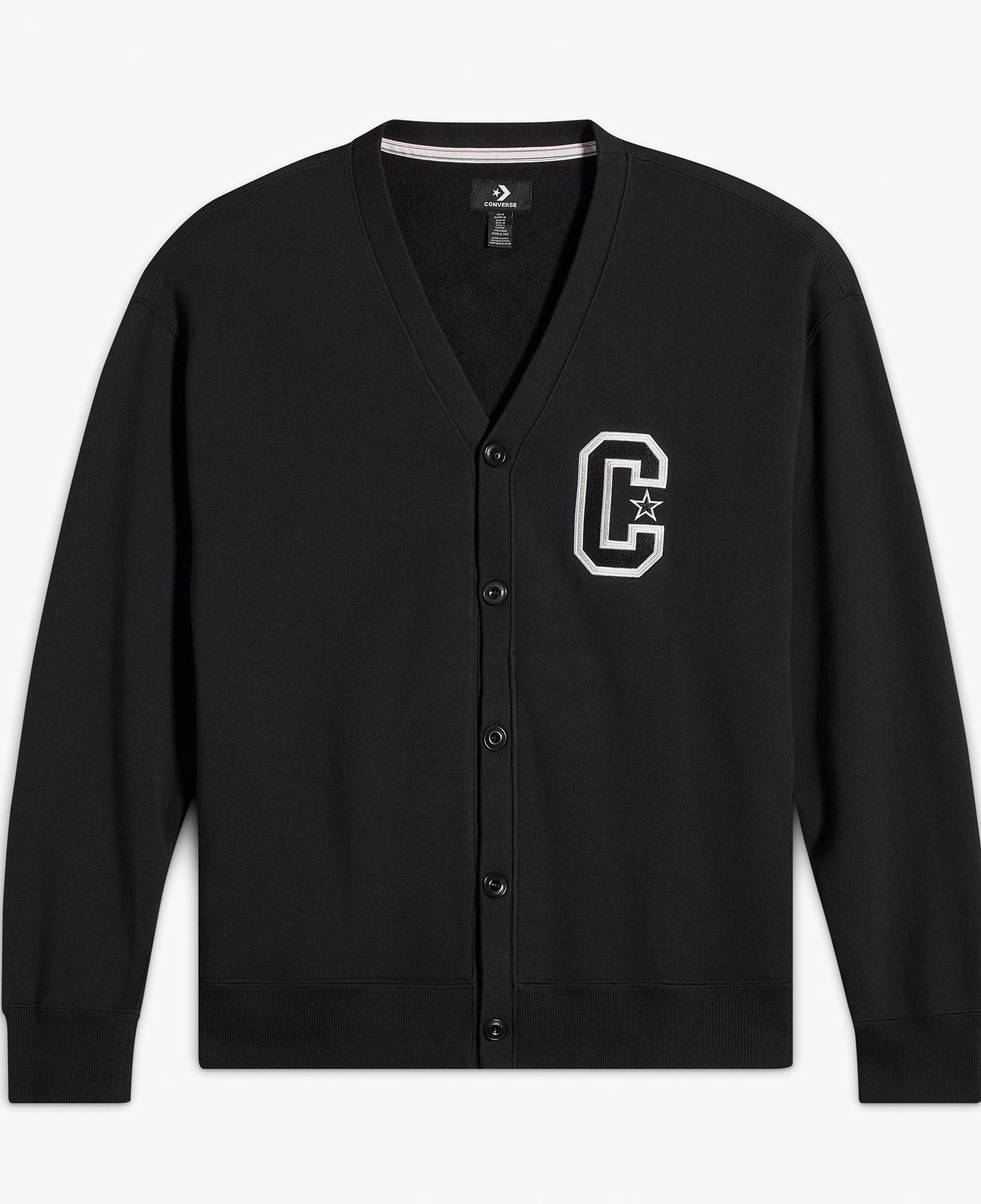 Converse Retro Cardigan Erkek Siyah Hırka