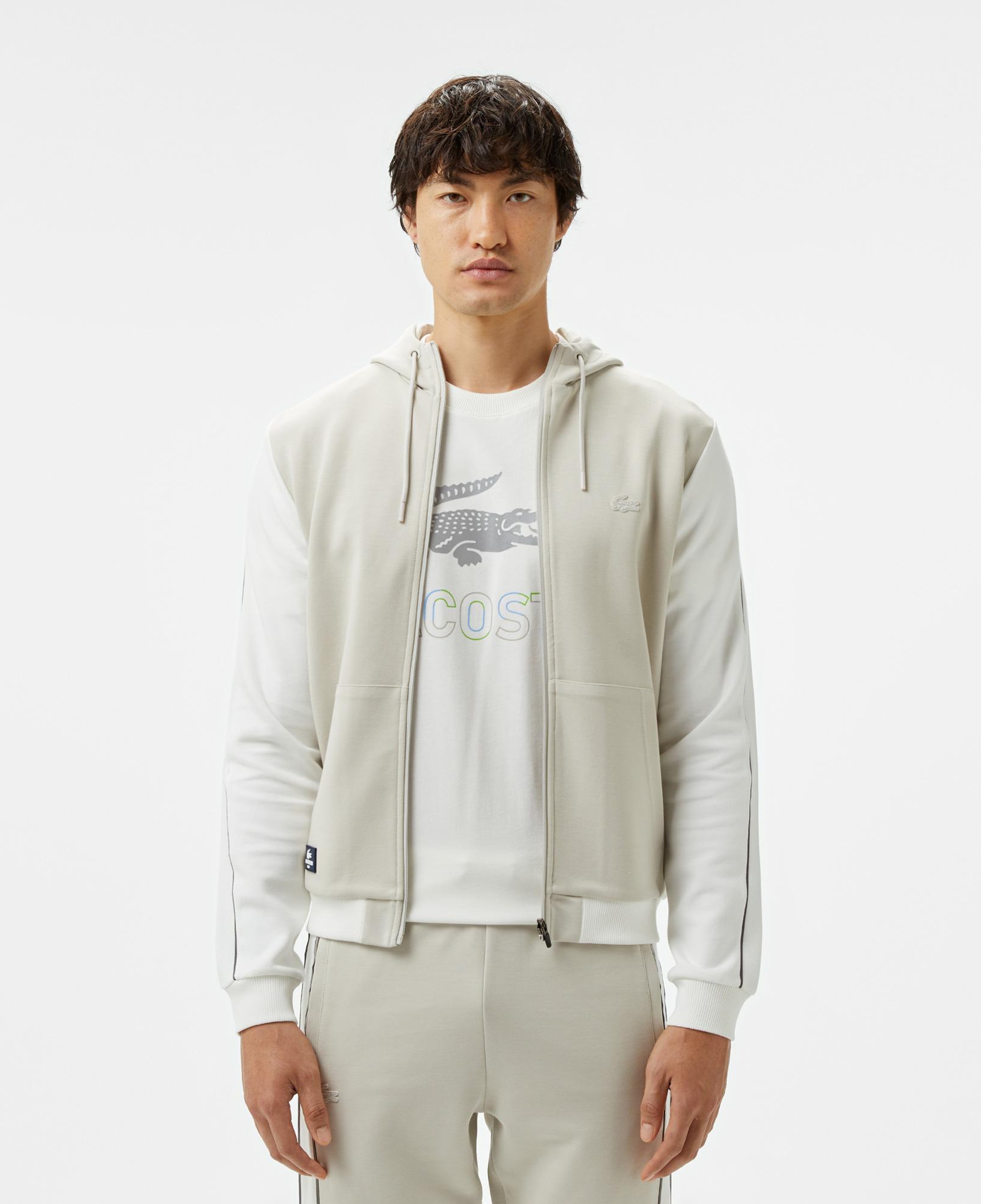 Erkek Slim Fit Kapüşonlu Gri Sweatshirt