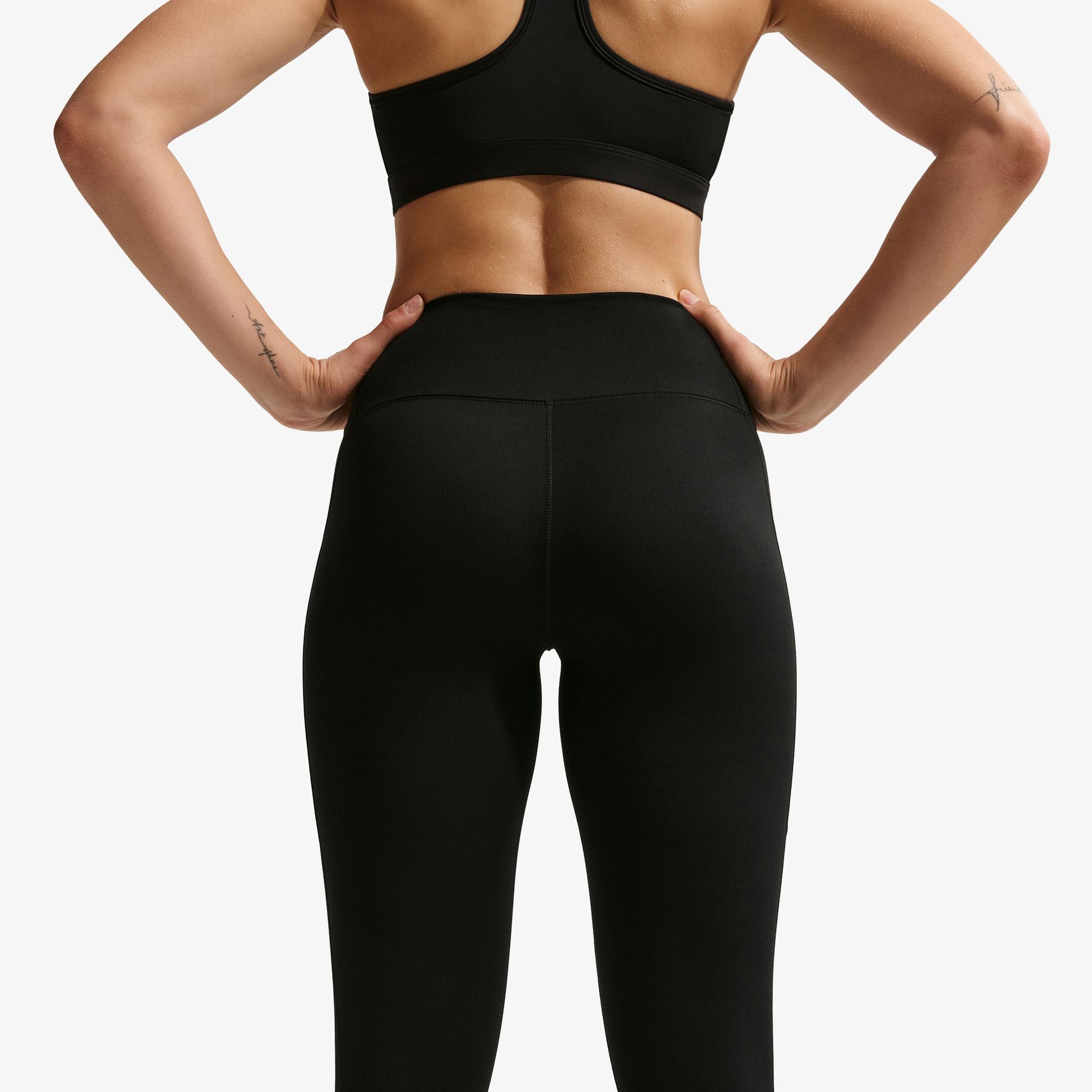 Nike Dri-Fit One Yüksel Belli Kadın Siyah Tayt