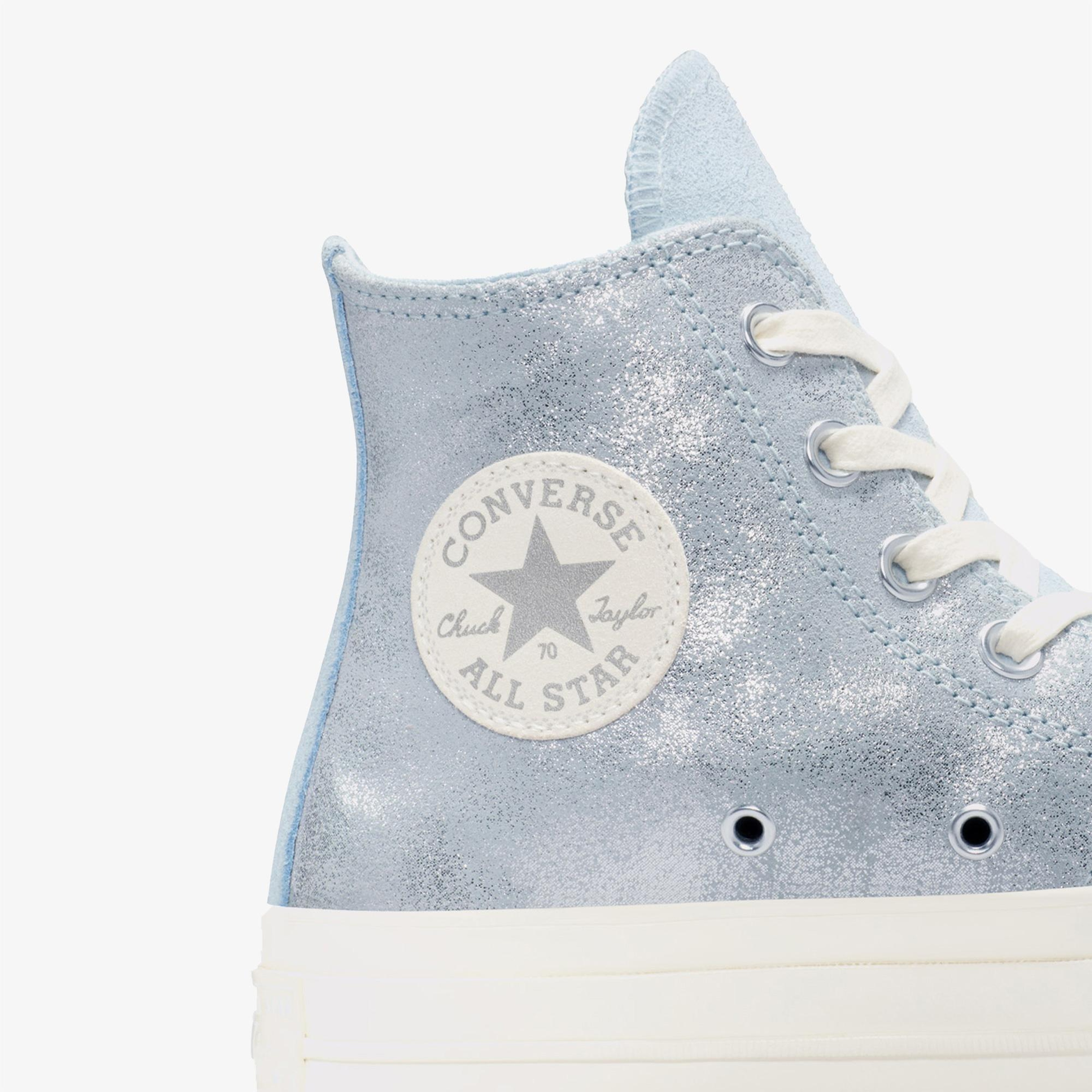 Converse Chuck 70 Suede Shimmer Unisex Mavi Süet Deri Sneaker
