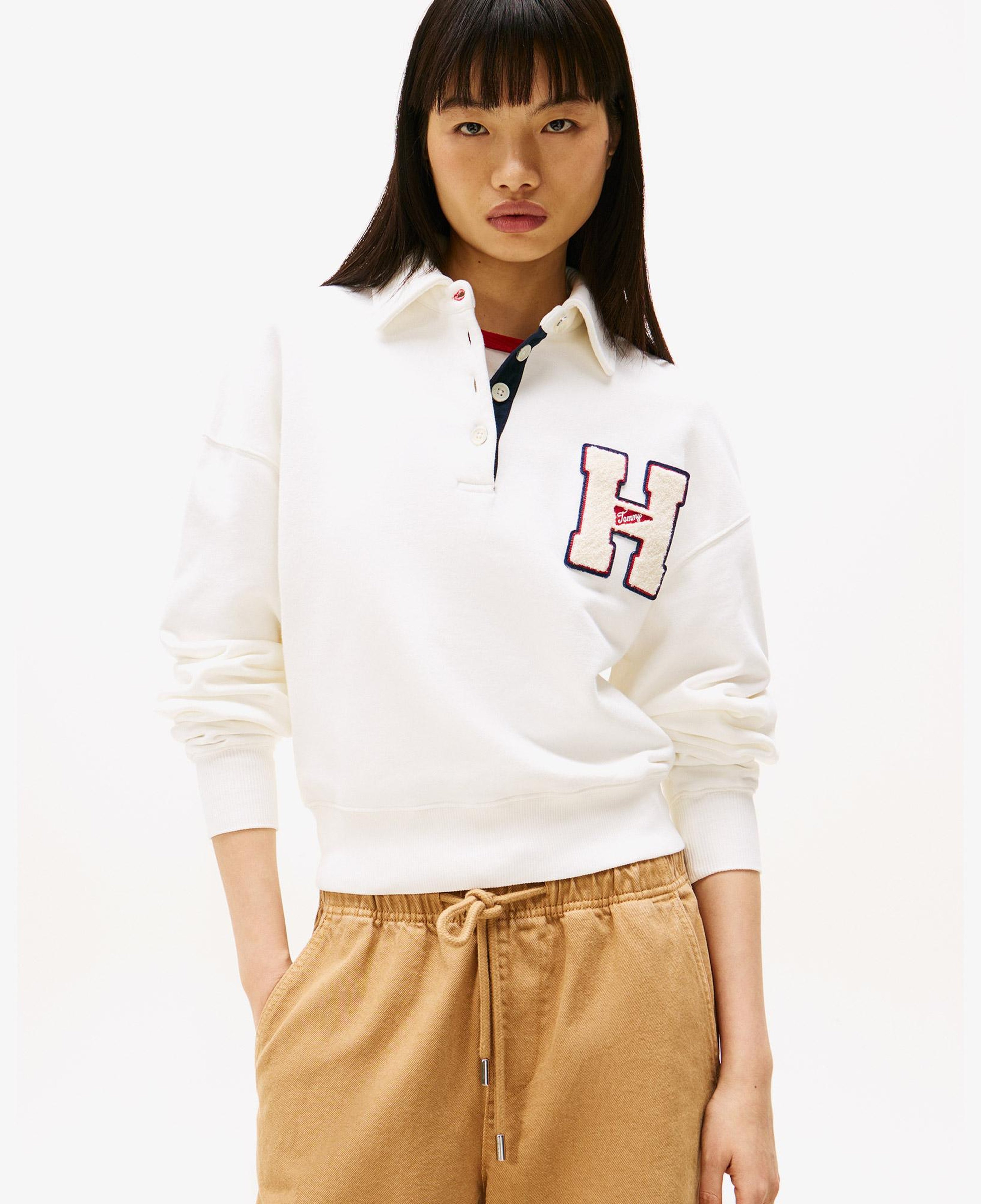 Tommy Jeans Graphic Hawk Kadın Beyaz Polo