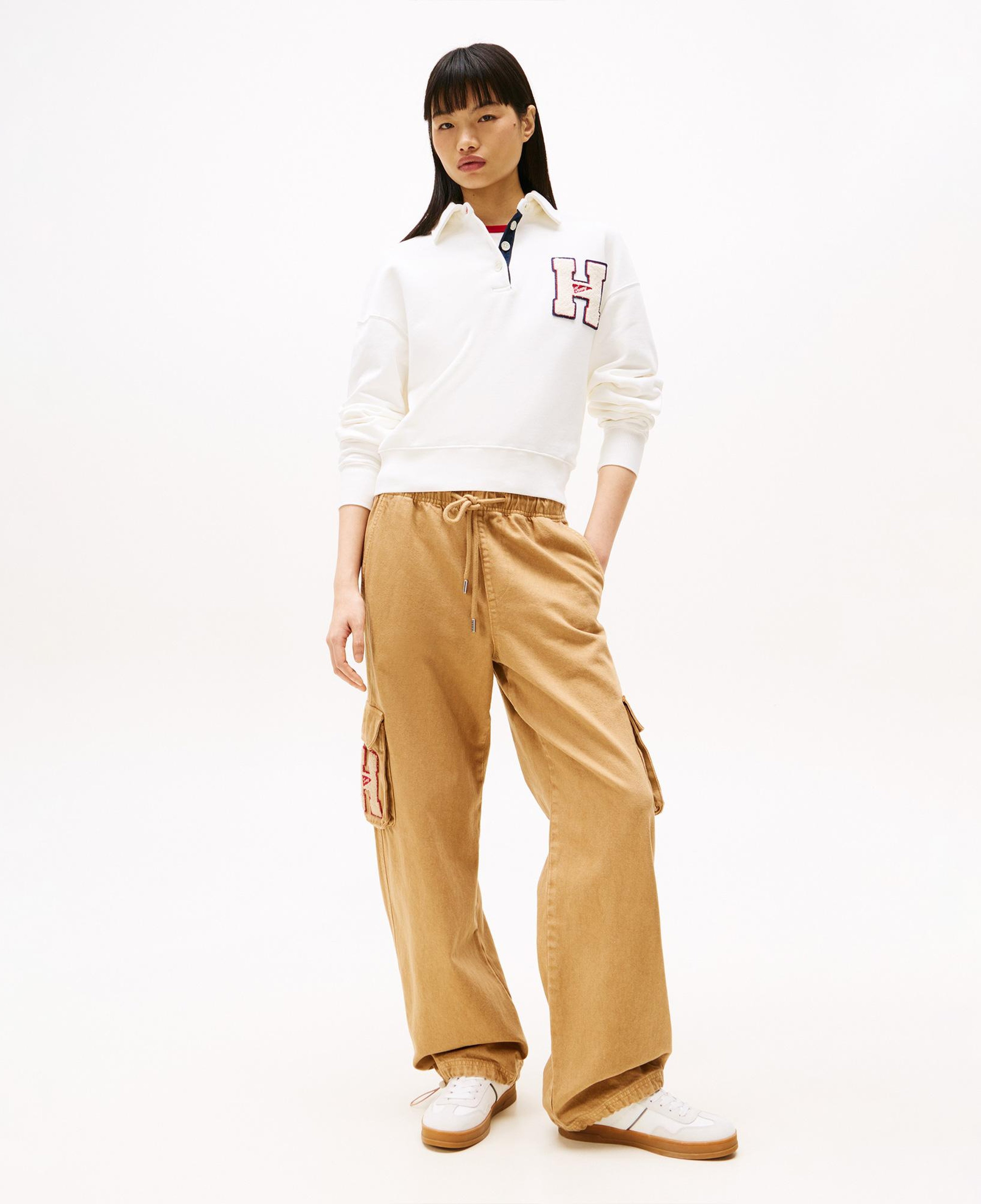 Tommy Jeans Graphic Hawk Kadın Beyaz Polo
