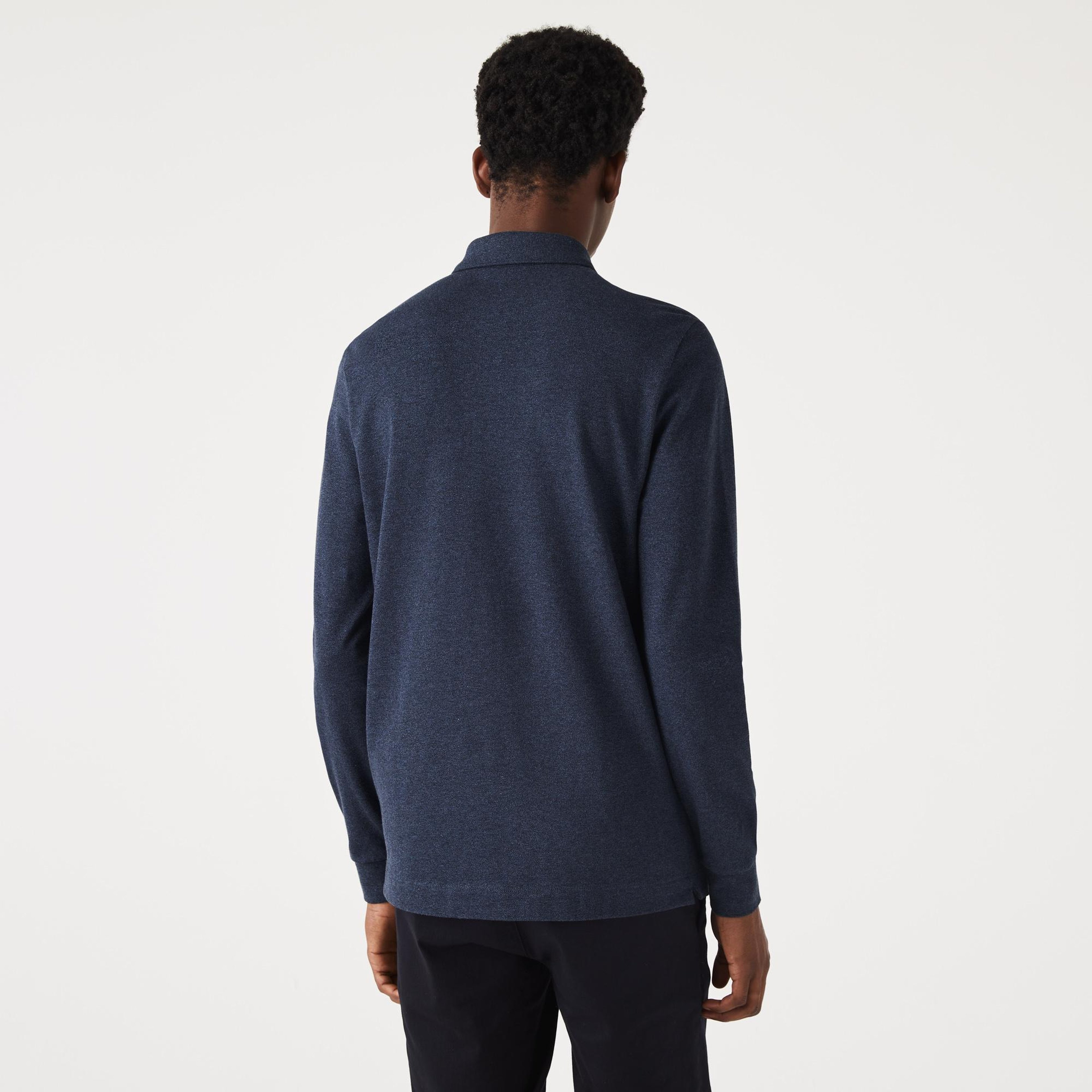 Erkek Regular Fit Uzun Kollu Lacivert Paris Polo